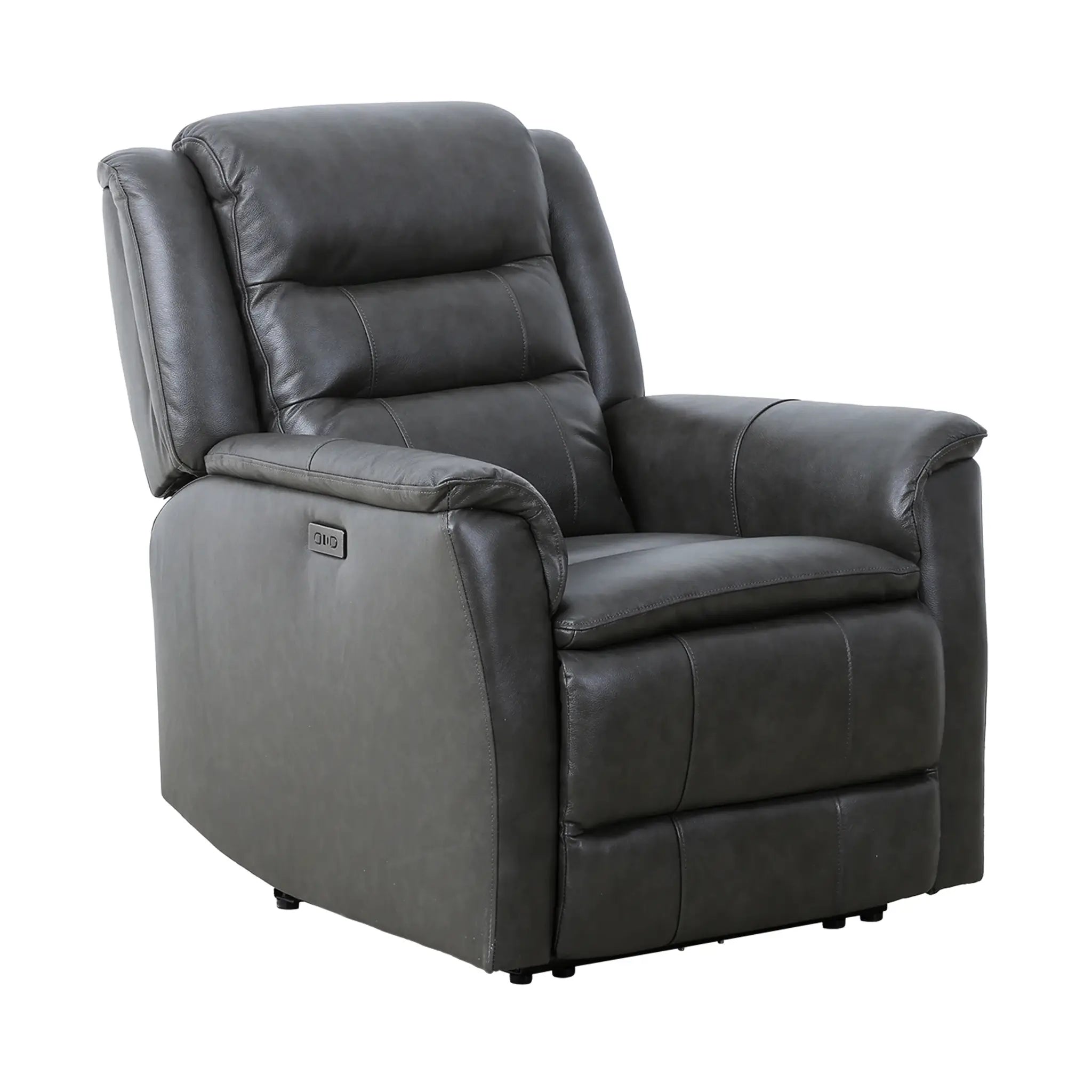 Primo Carter Fauteuil Inclinable Électrique Cuir et Similicuir Gris Foncé