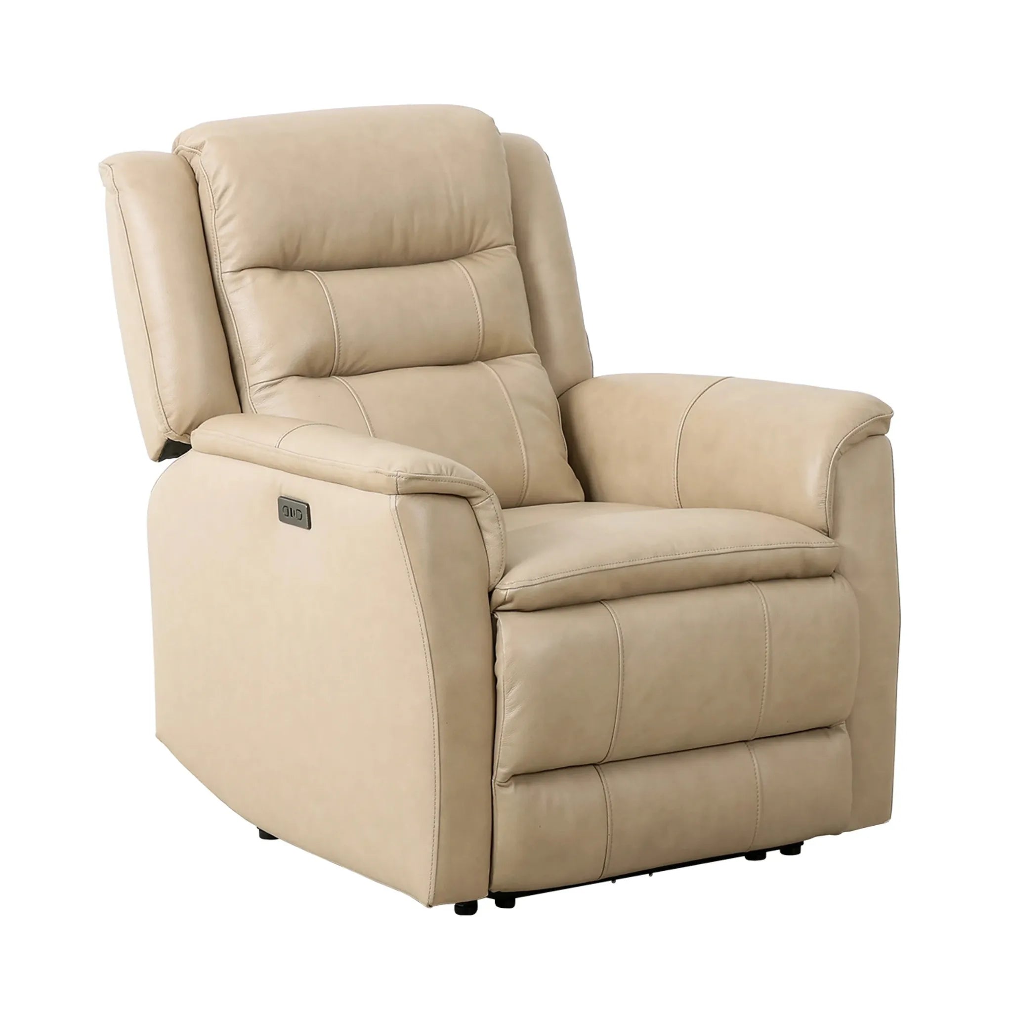 Primo Carter Fauteuil Inclinable Électrique Cuir et Similicuir Beige