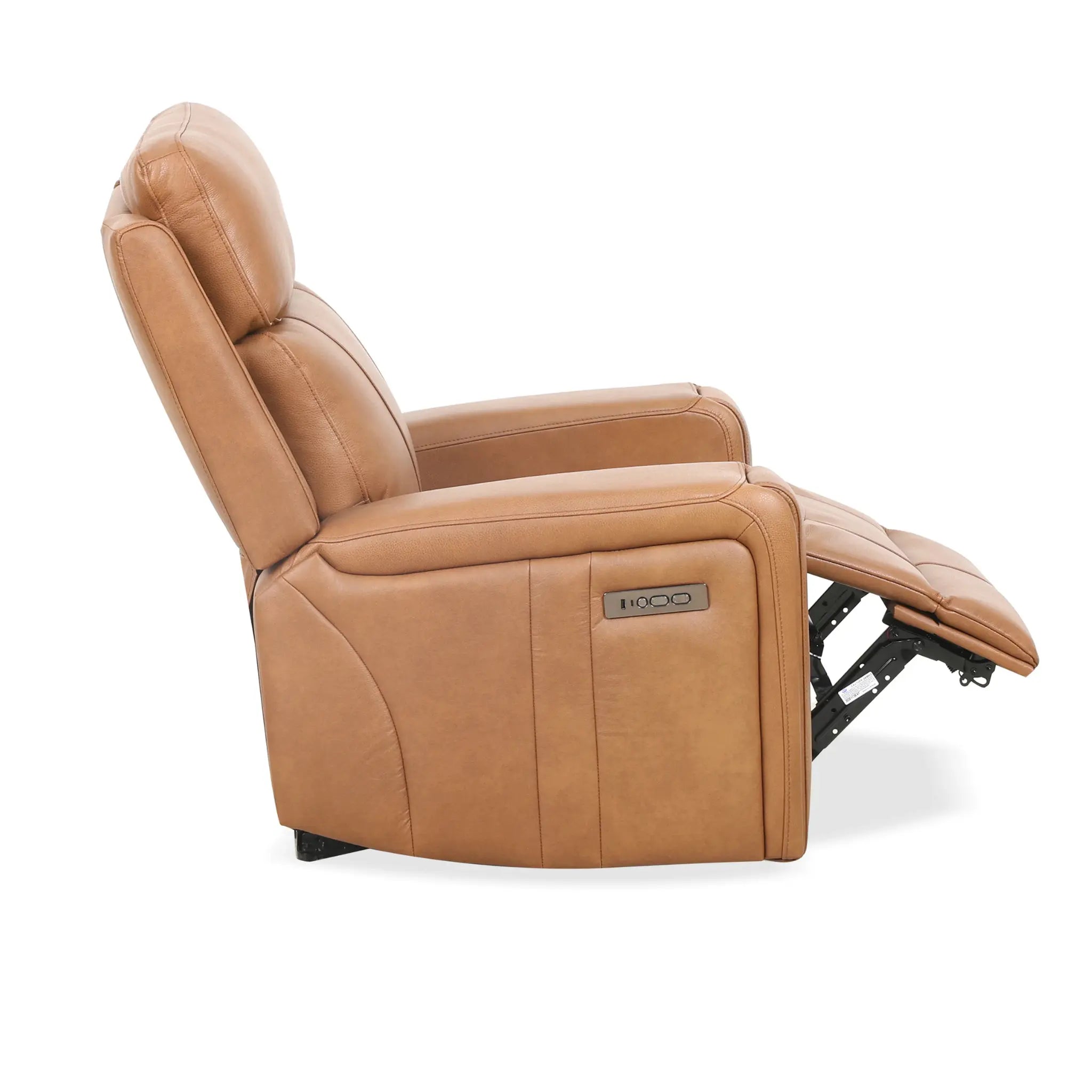 Primo Cavron Fauteuil Inclinable Électrique et Berçant Cuir Brun Cognac
