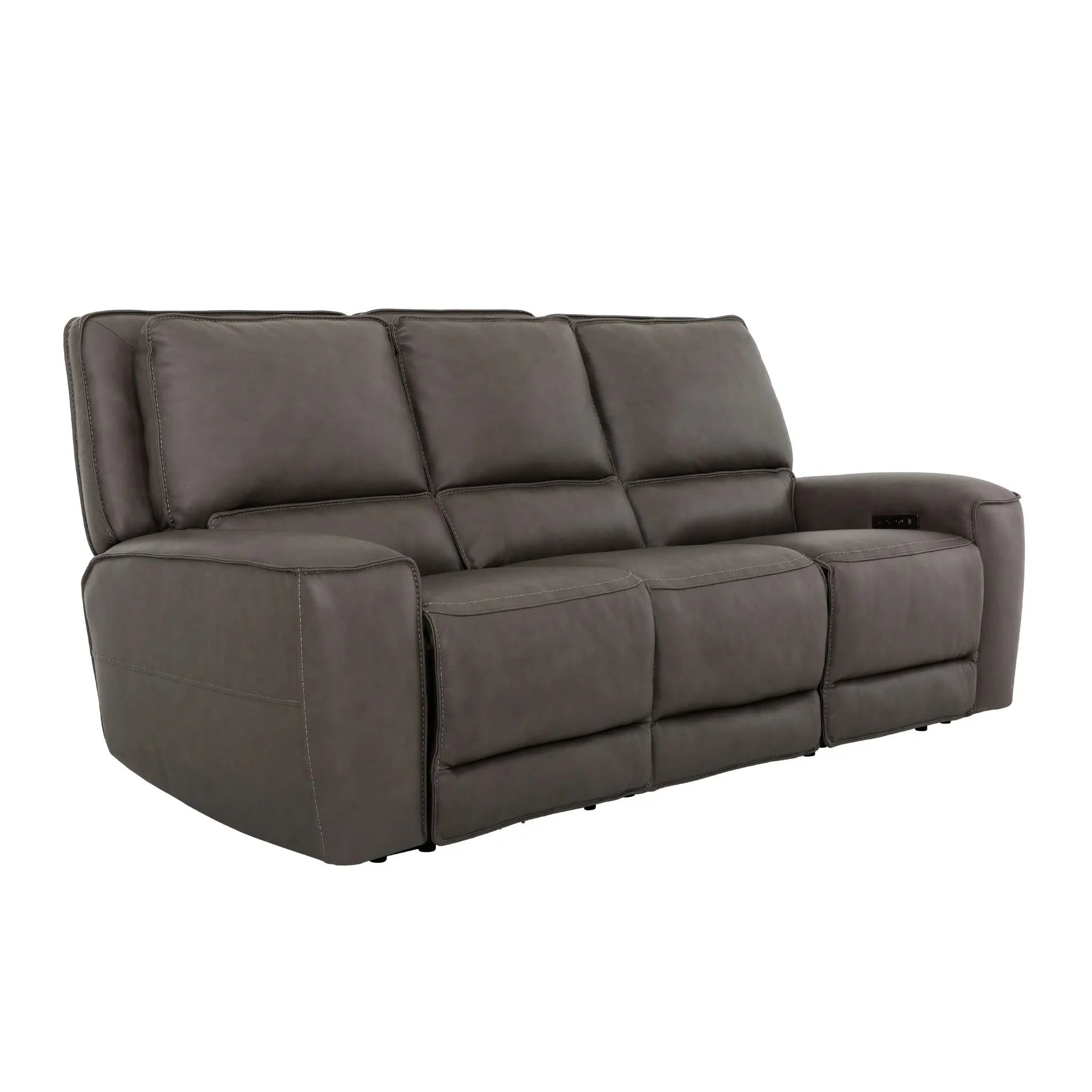 Primo Odessa Sofa Inclinable Électrique en Cuir Véritable Gris
