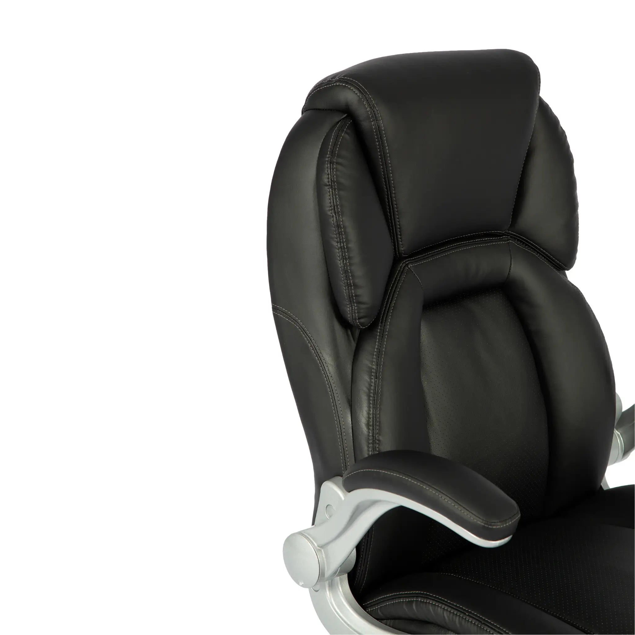 Sealy Stratus Fauteuil de Bureau Ergonomique Cuir Régénéré Noir