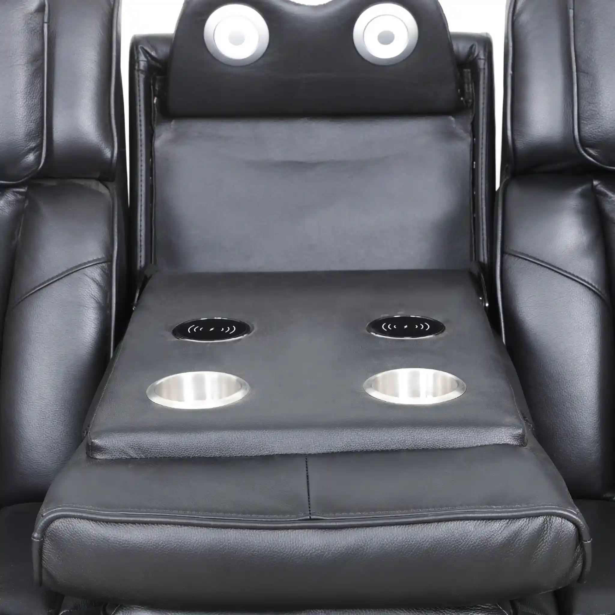 Primo Colton Sofa avec Rangement et Assises Inclinables Électriques Noir
