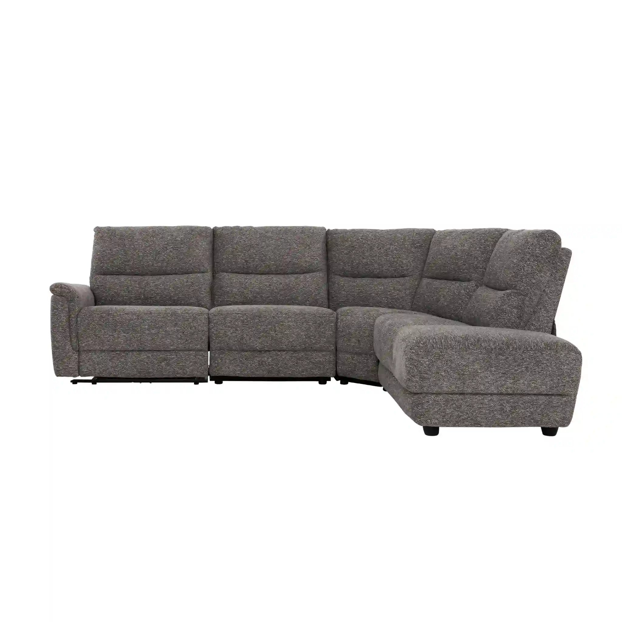 Primo Dalton Sofa Sectionnel Inclinable Électrique Droit Gris Foncée