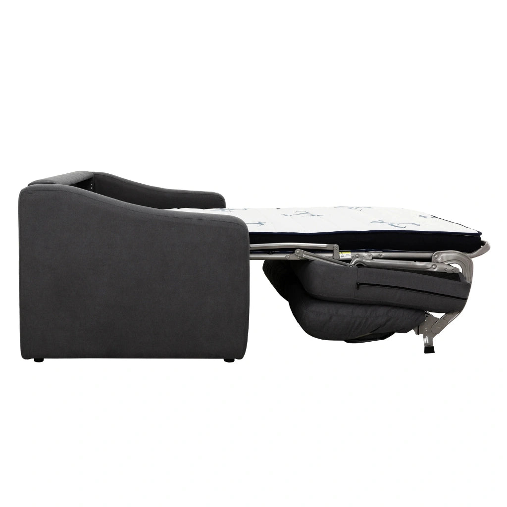 Canapé-lit SNF Flow gris foncé – Matelas hybride