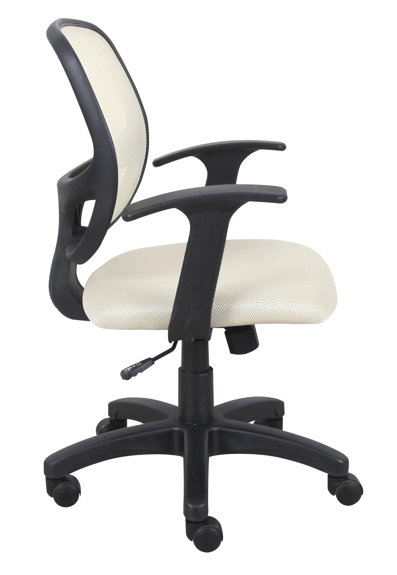 Fauteuil de bureau Eliza Crème | Support lombaire et mécanisme papillon