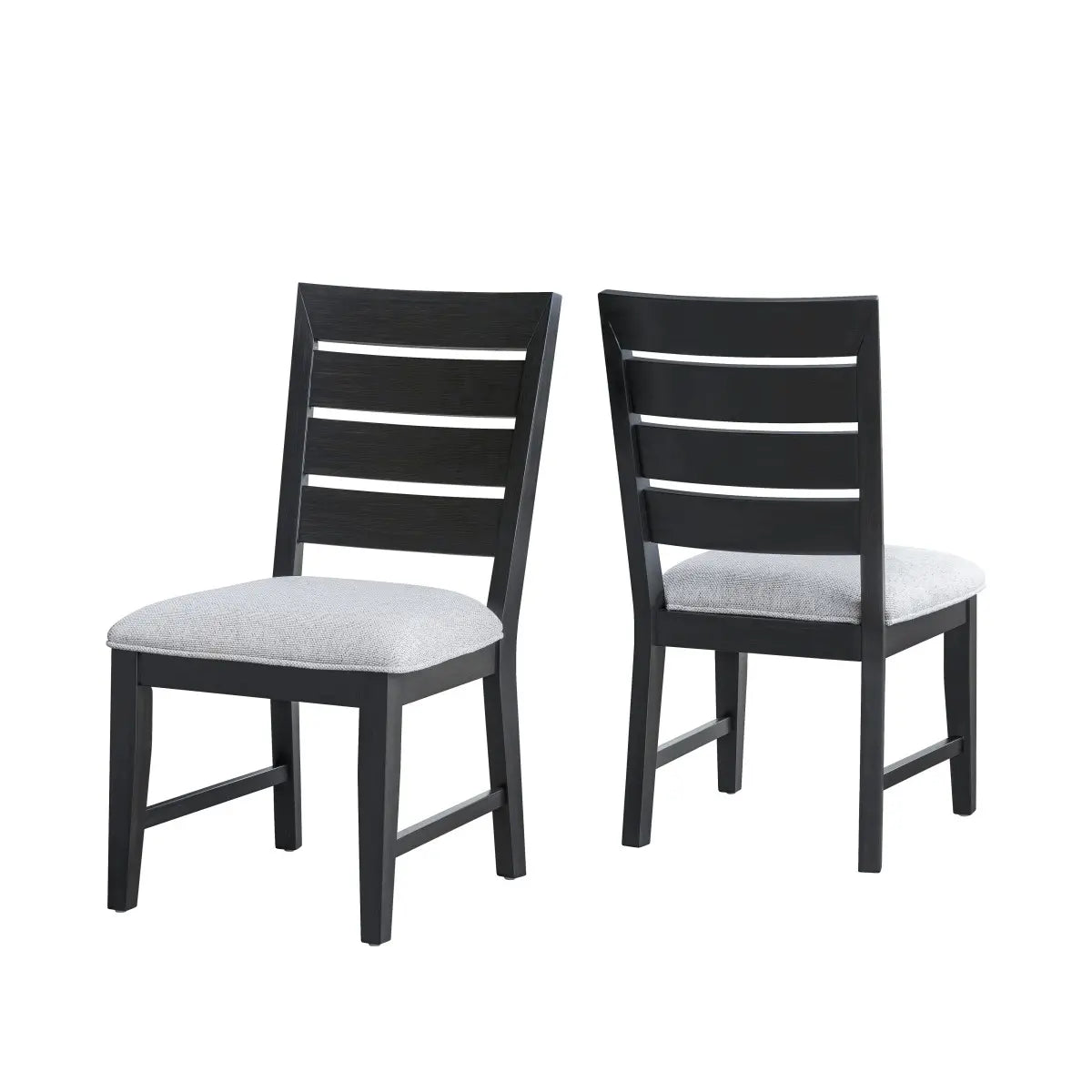 Ensemble à dîner Ottilie Noir Minuit | Table extensible en bois massif