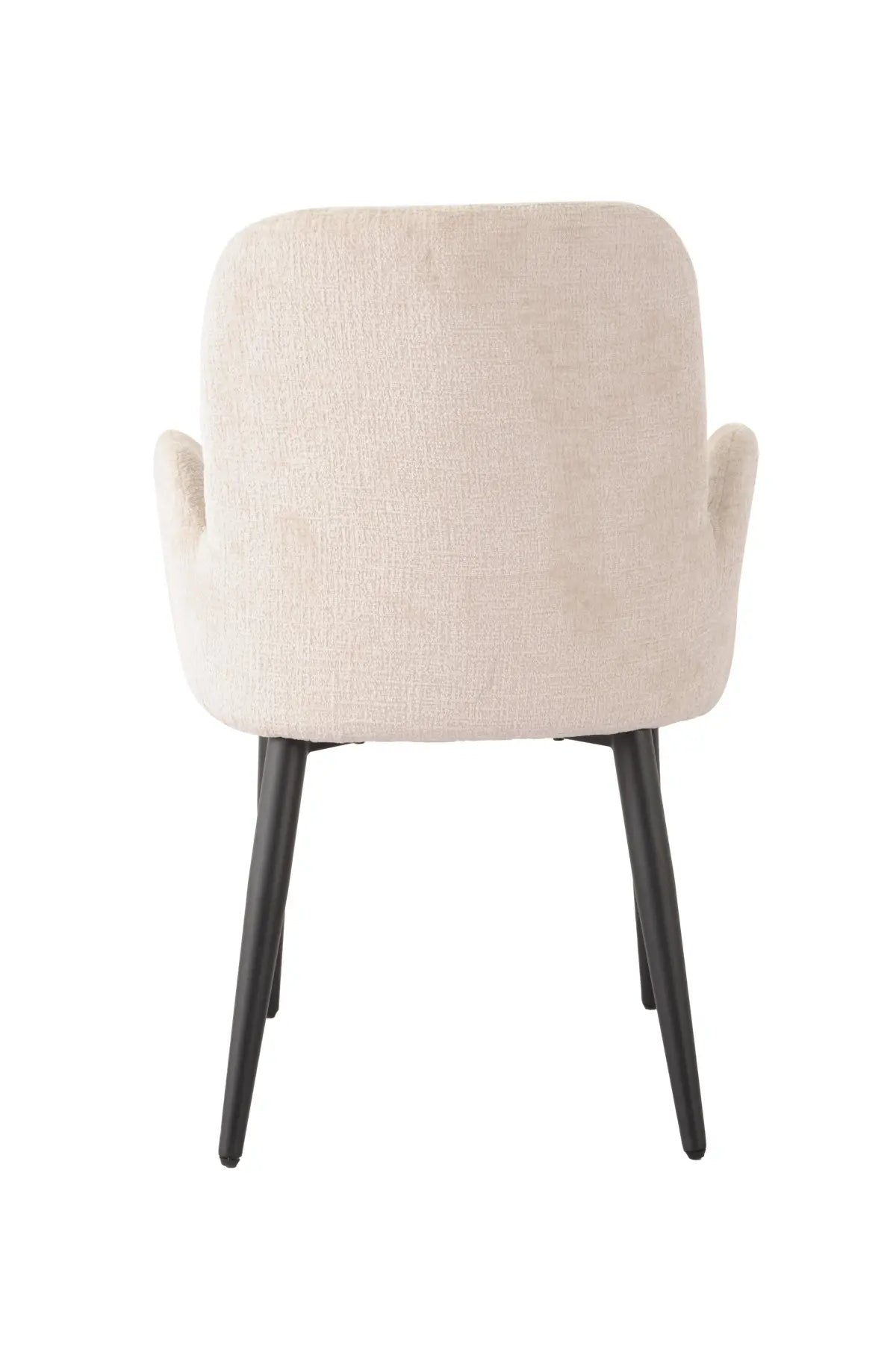 Chaises Allora en tissu beige | Duo contemporain avec pattes noires