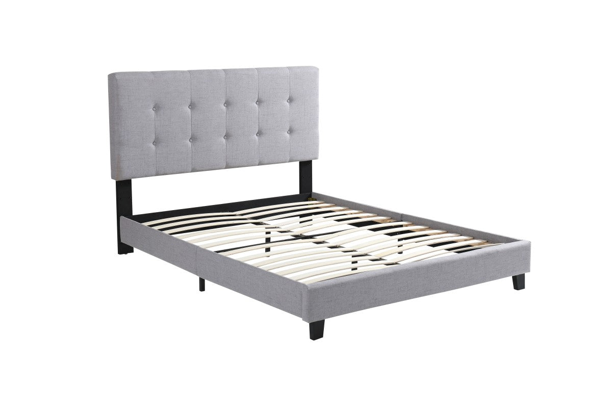 LIT PLATEFORME QUEEN, ARGENT ( Meuble Mtl )