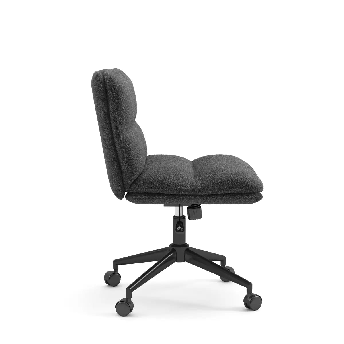 Chaise de travail Aimie Noire | Grand confort et mécanisme papillon