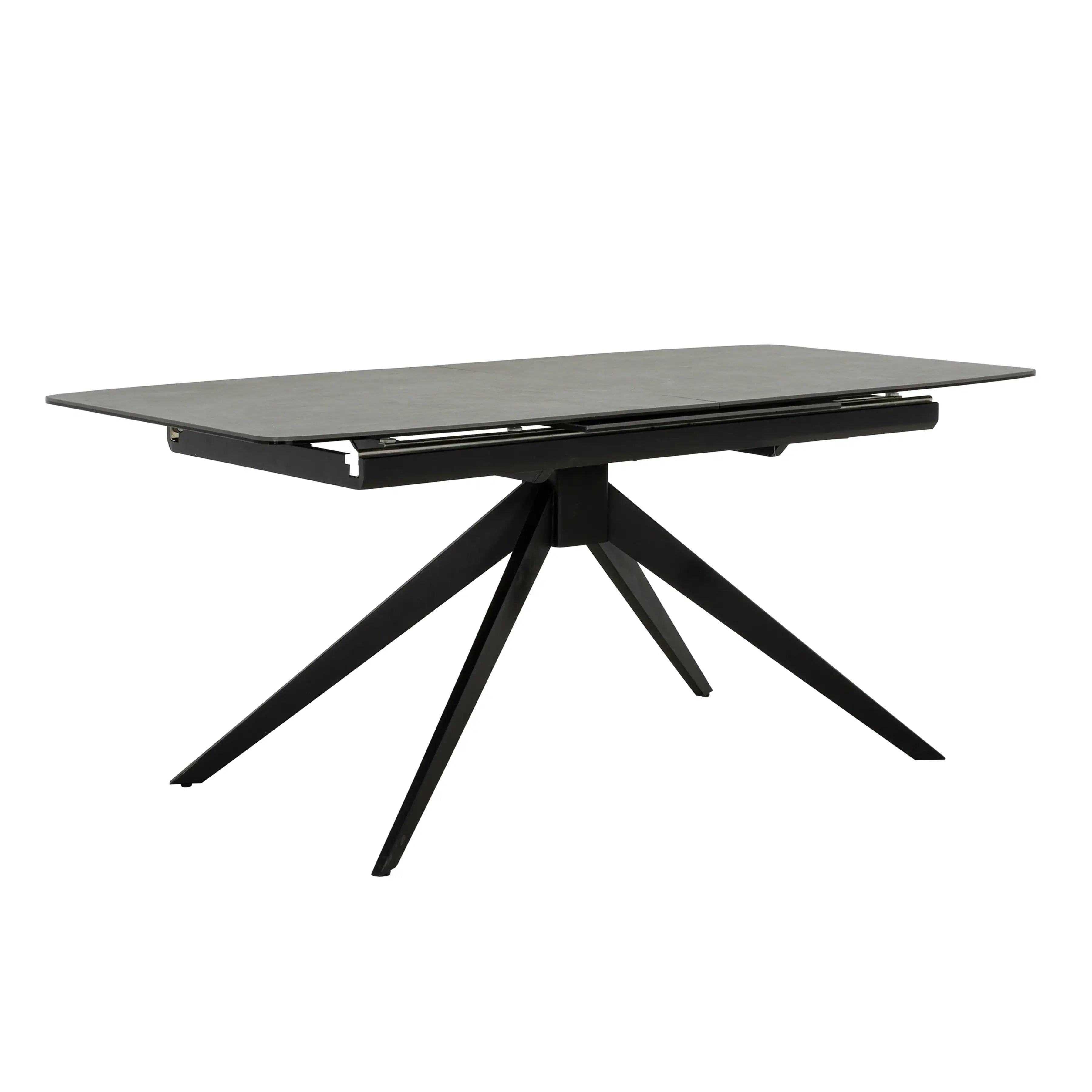 Primo Ensemble Salle à Manger Extensible 6 Places (71" à 94") - Noir et Gris