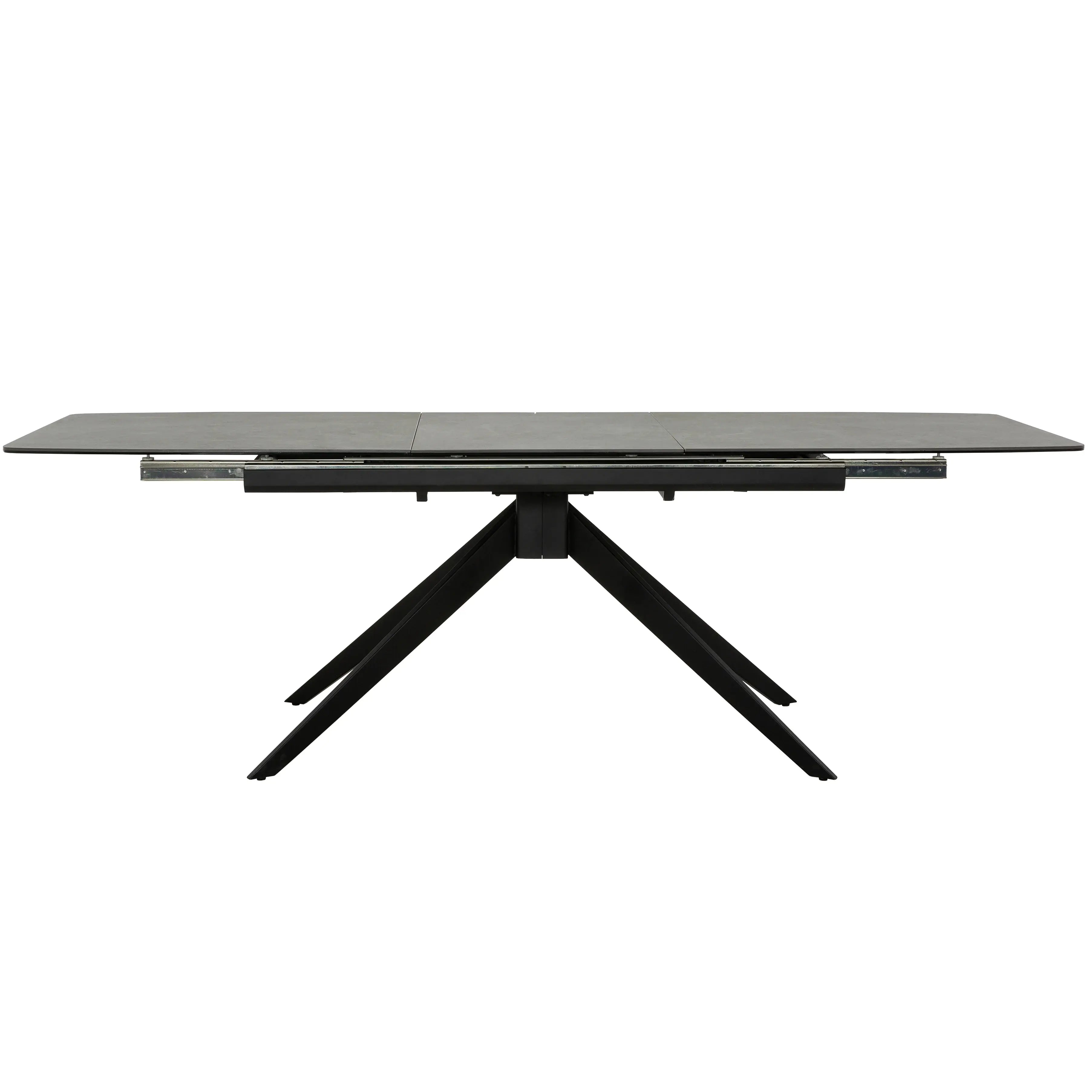 Primo Ensemble Salle à Manger Extensible 6 Places (71" à 94") - Noir et Gris