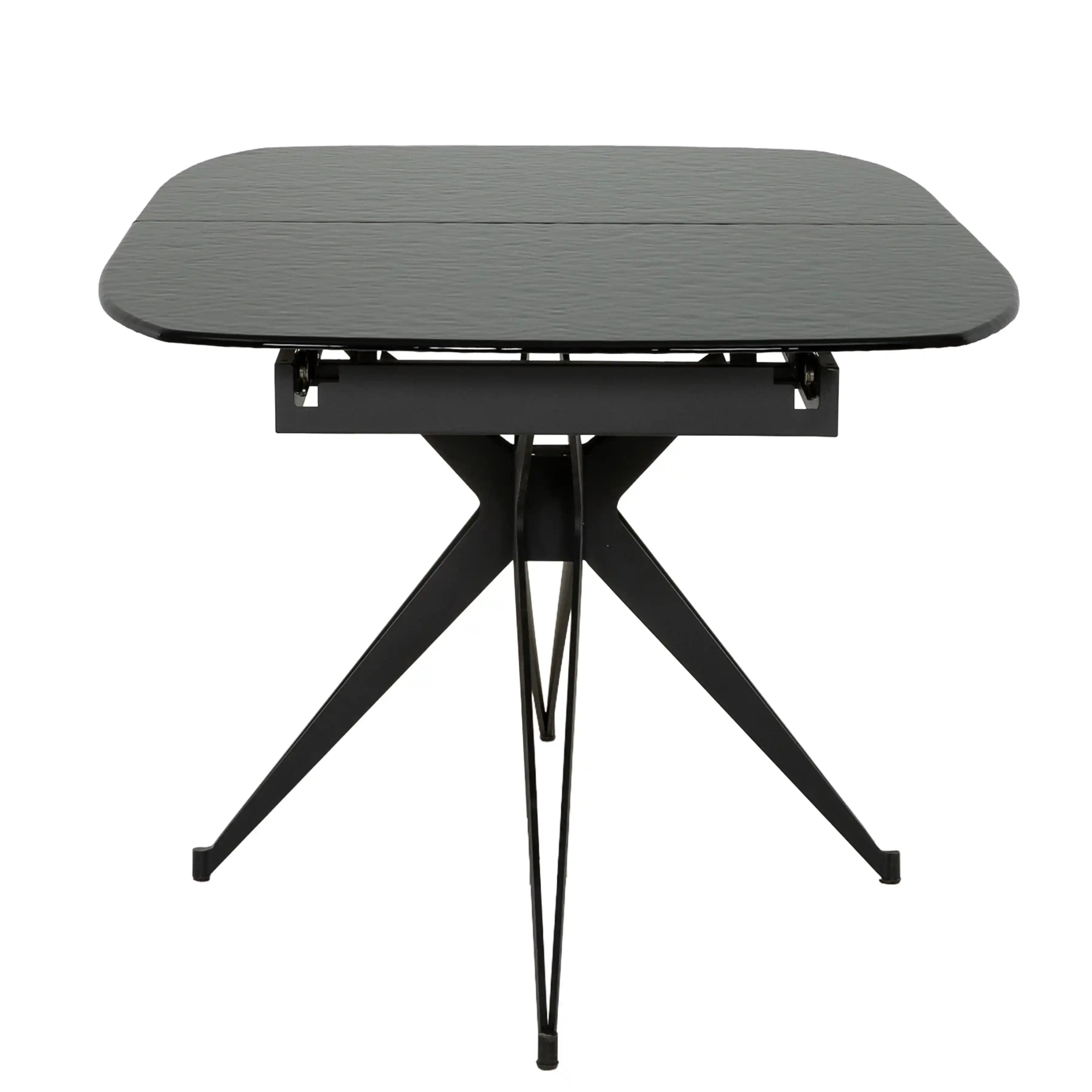 Primo Table Salle à Manger Extensible Verre (71-94") Gris