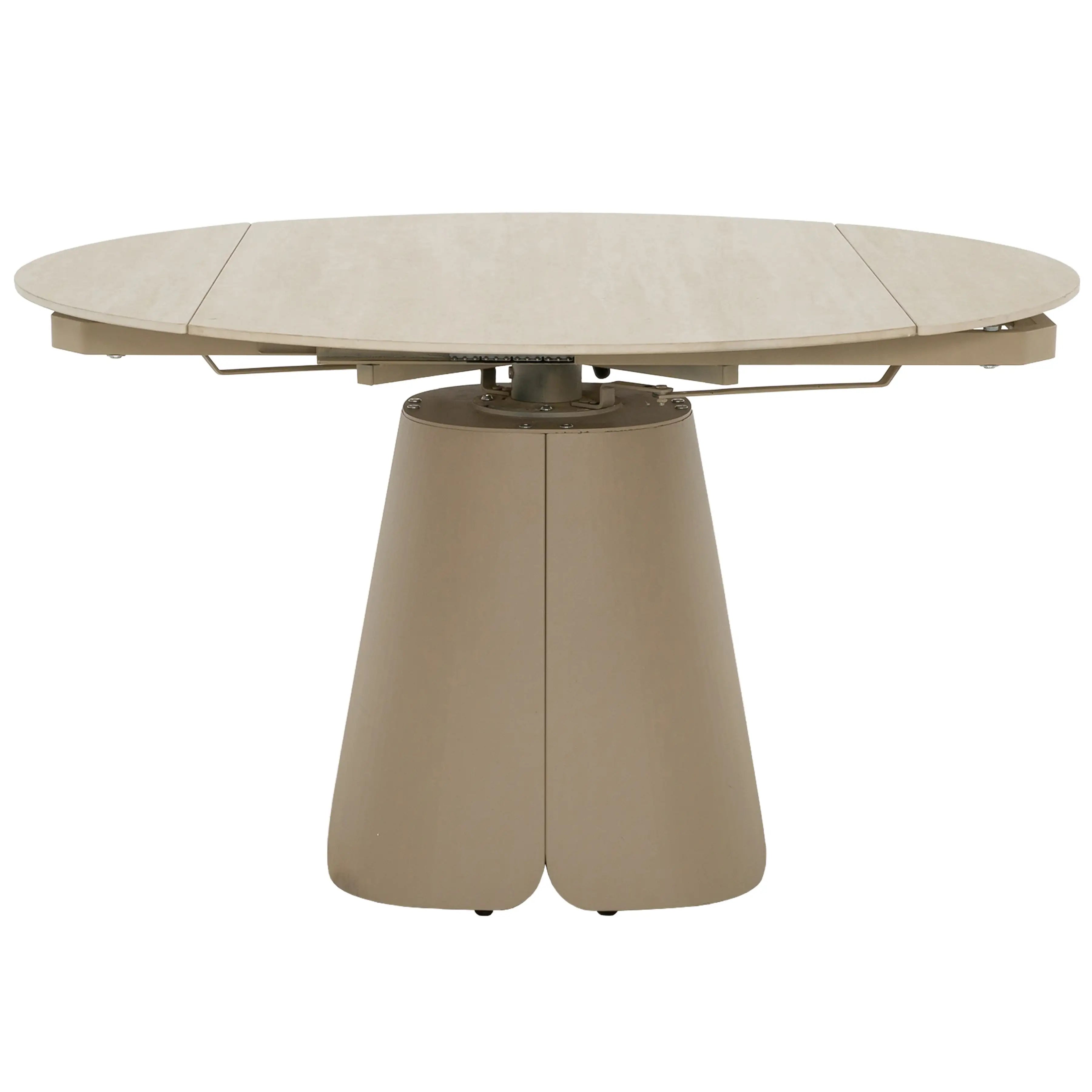 Primo Table Salle à Manger Extensible (32" à 52") avec Rallonge et 4 Chaises - Beige