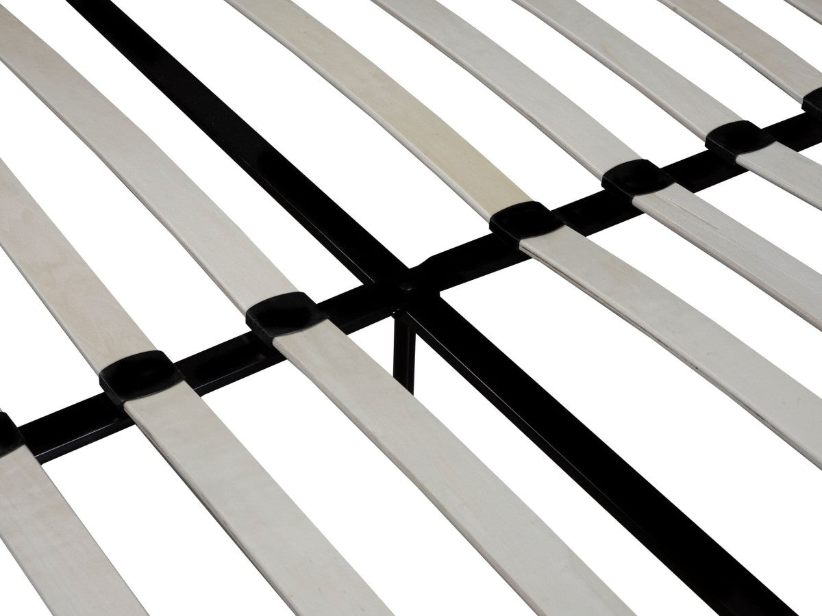 Combo Lit Queen en Similicuir Gris + Matelas à ressorts Bonnell
