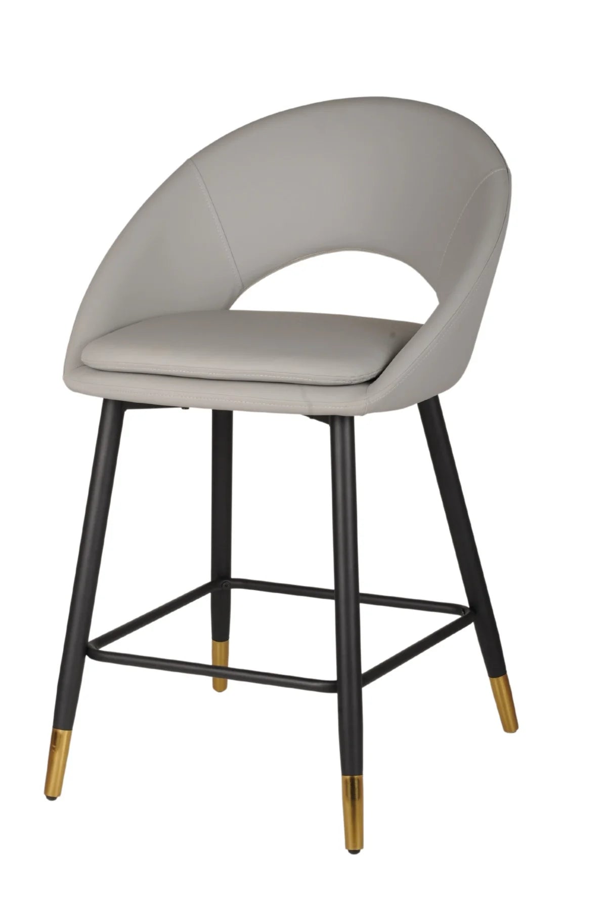 Tabourets Mila (Ensemble de 2) | Gris &amp; Or | Confort Moderne