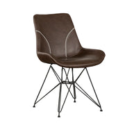 Ensemble de 2 chaises de salle à manger 7301 - Brun