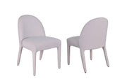 Chaises Dafne en tissu beige | Design incurvé et minimaliste (Set de 2)