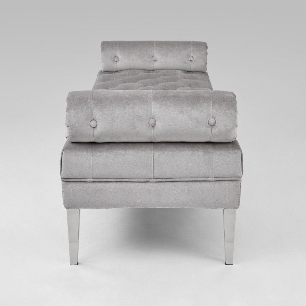 Banc Prado : Velours Gris