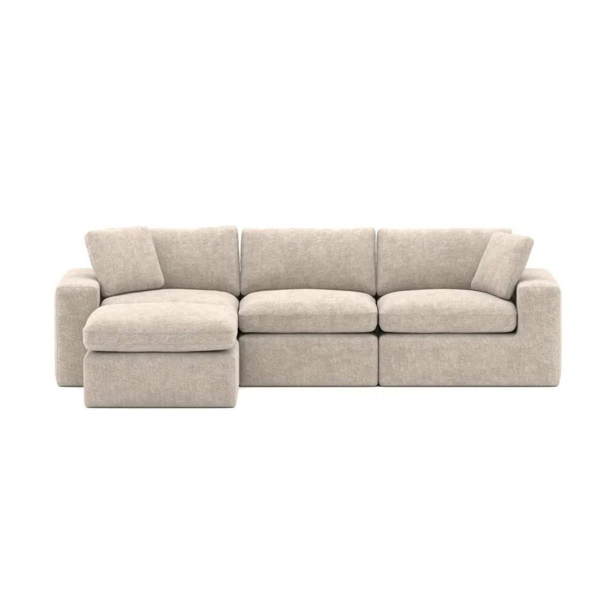 Sectionnel réversible 108" | Beige et ressorts ensachés