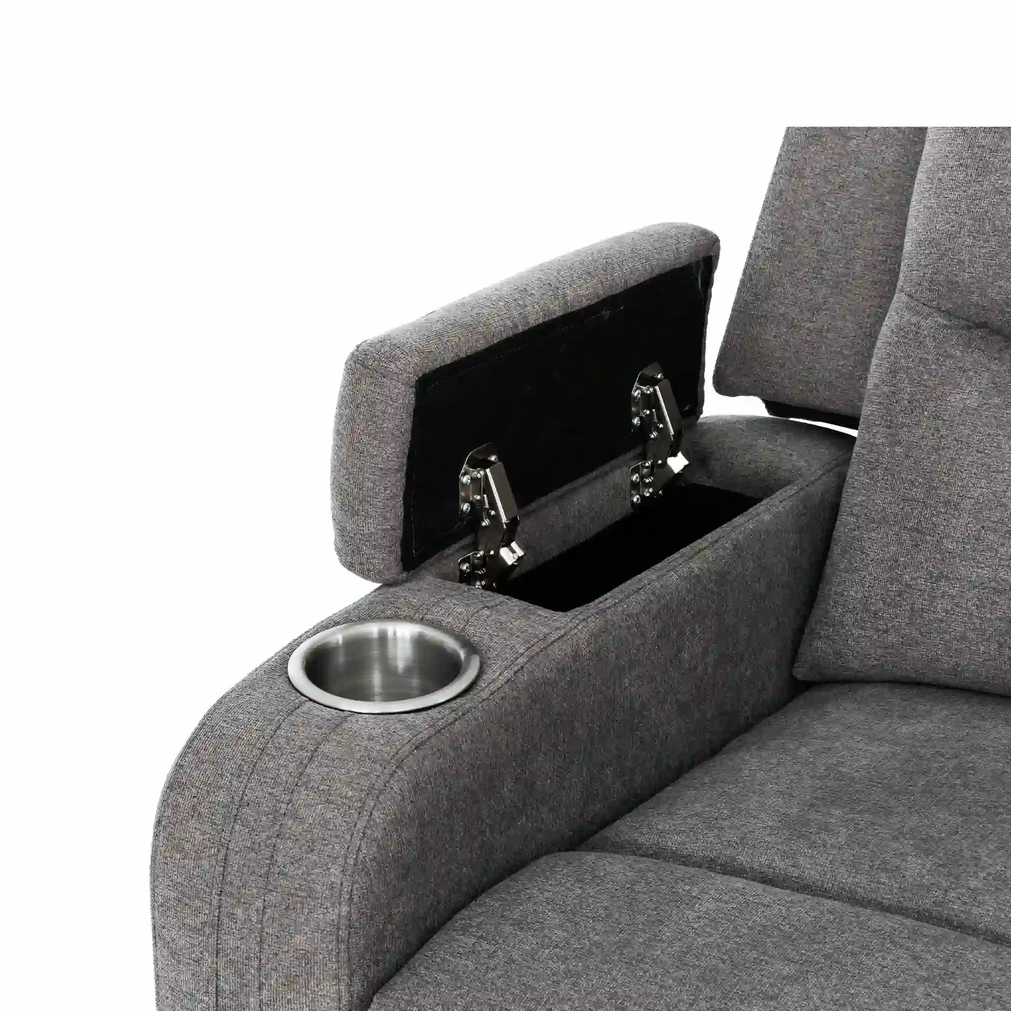 Primo Alfred Causeuse 2 Places Inclinable en Tissu Gris Axel