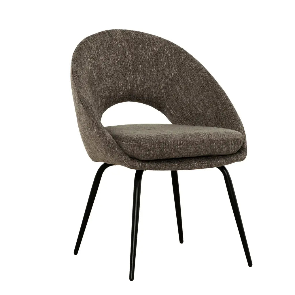 chaise de salle à manger ergonomique taupe | Lot de 2
