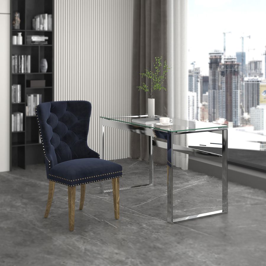 Bureau Zevon en argent ( Meuble Mtl )