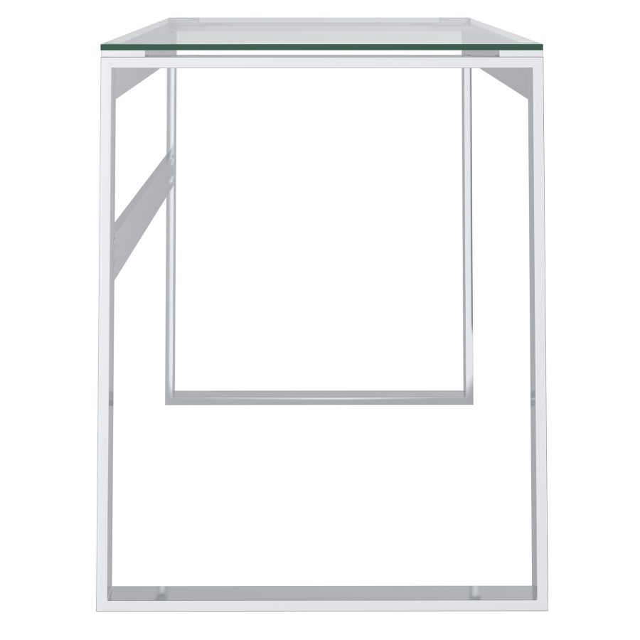 Bureau Zevon en argent ( Meuble Mtl )