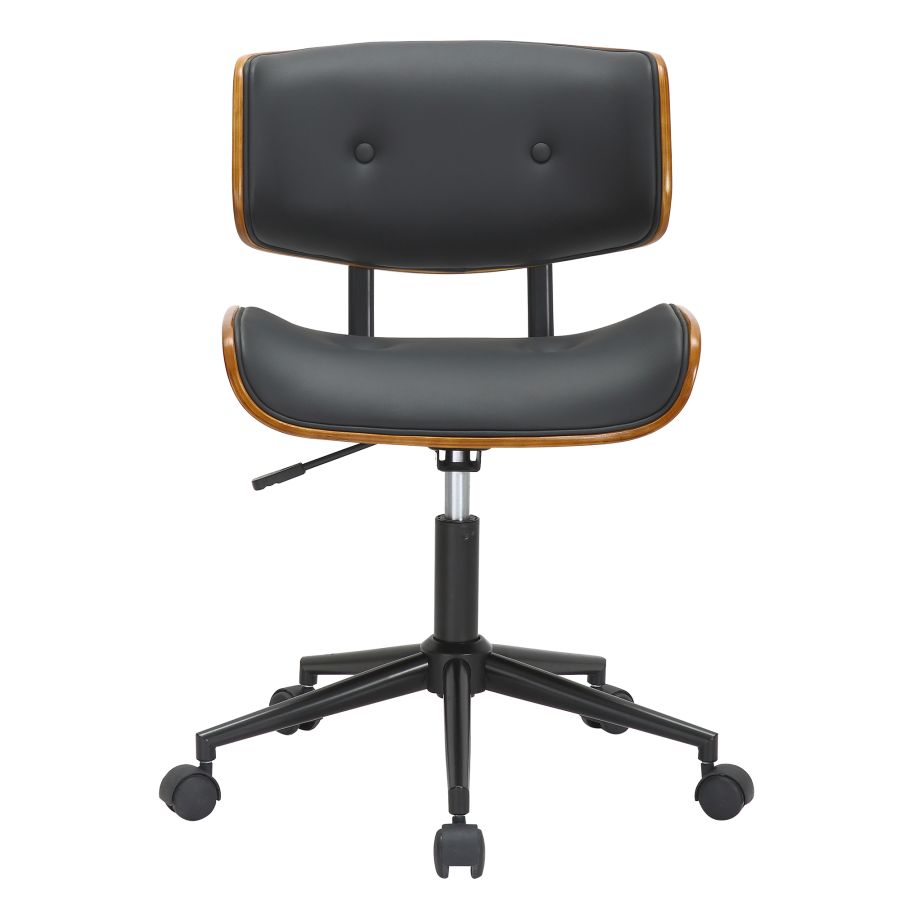 Chaise de bureau Loki en noir et noyer ( Meuble Mtl )
