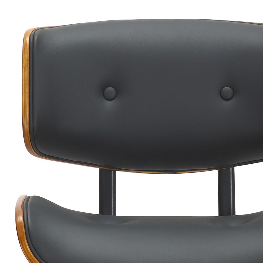 Chaise de bureau Loki en noir et noyer ( Meuble Mtl )