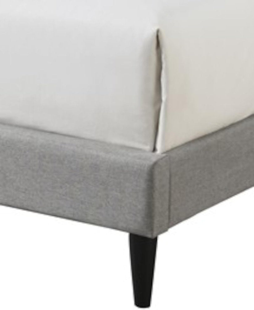 Lit Aile Transitionnel - Capitonnage Boutonné, Mousse Haute Densité, Tissu Gris