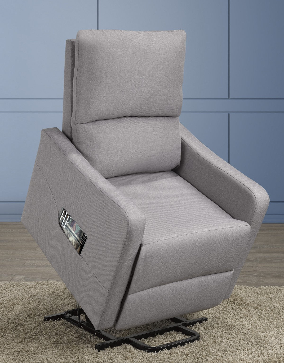 FAUTEUIL ÉLÉVATEUR INCLINABLE, GRIS CLAIR ( Meuble Mtl )