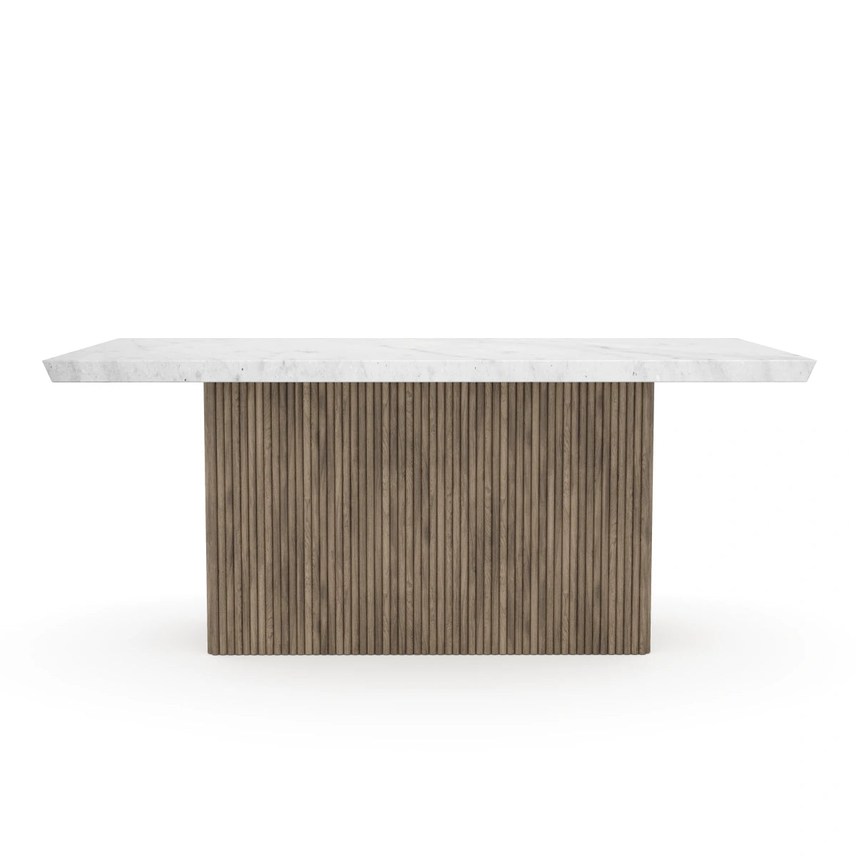 Table à manger en marbre Messa - Bois de Manguier Gris