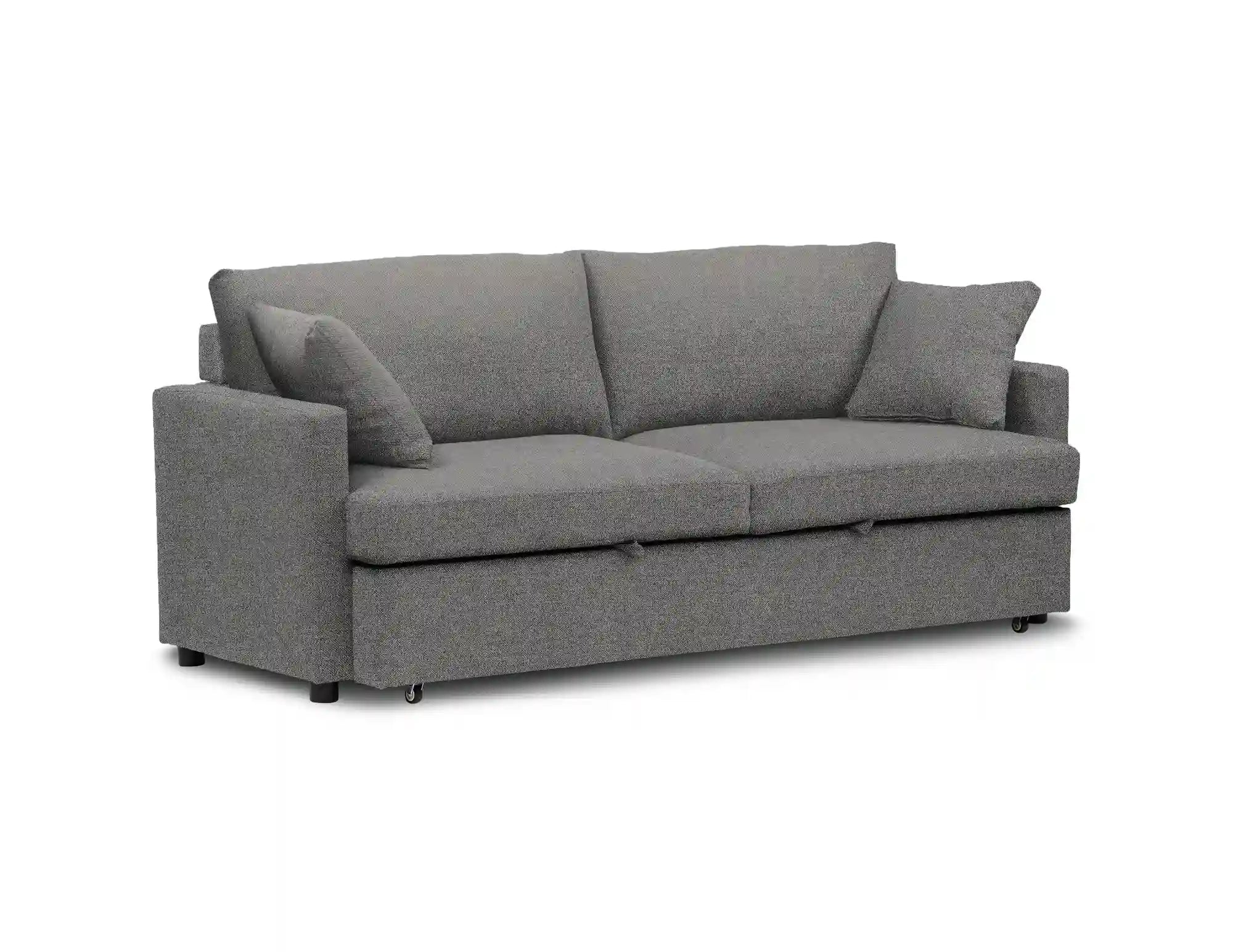 Divan Lit Convertible Gris Clair 78 Pouces avec Coussins