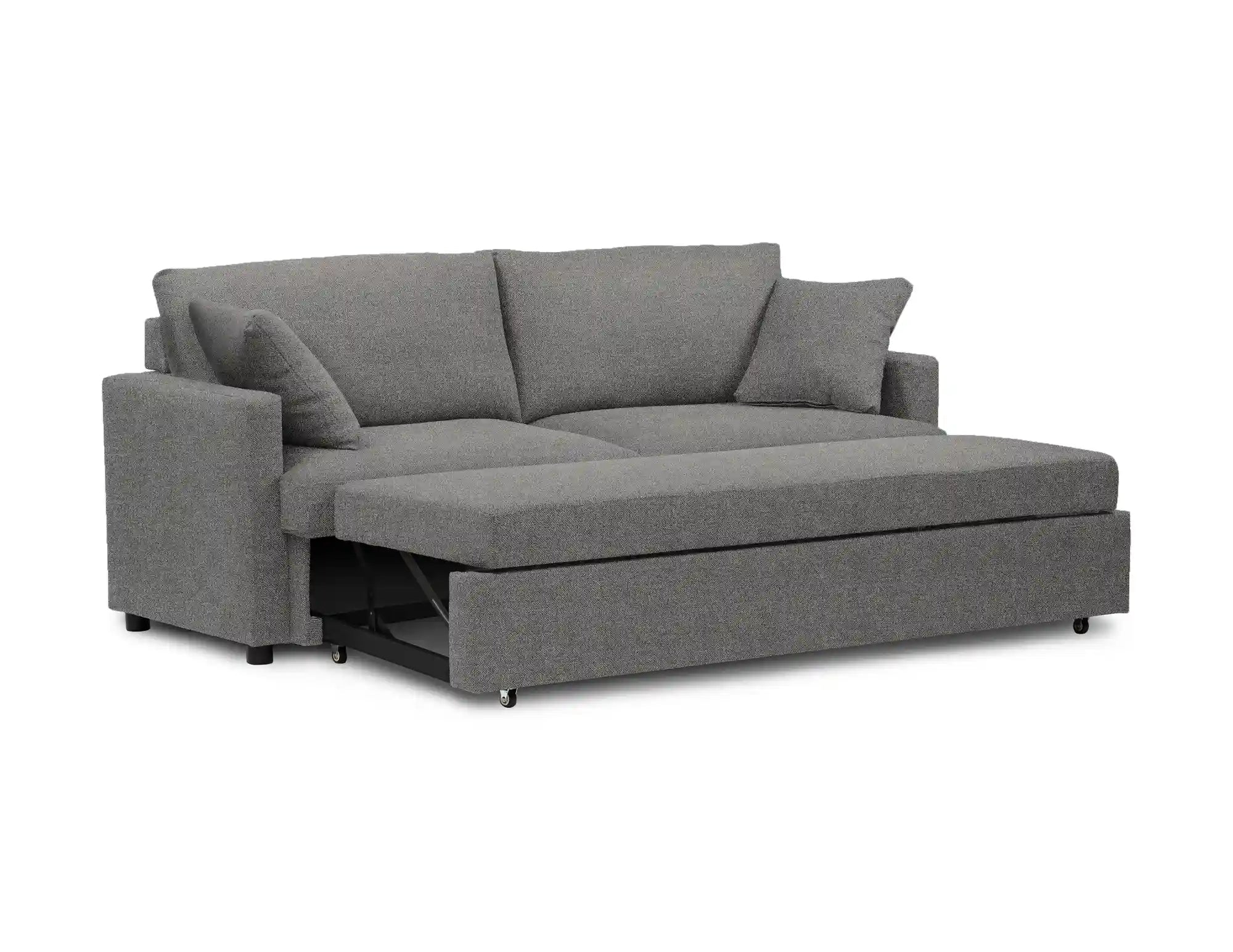 Divan Lit Convertible Gris Clair 78 Pouces avec Coussins