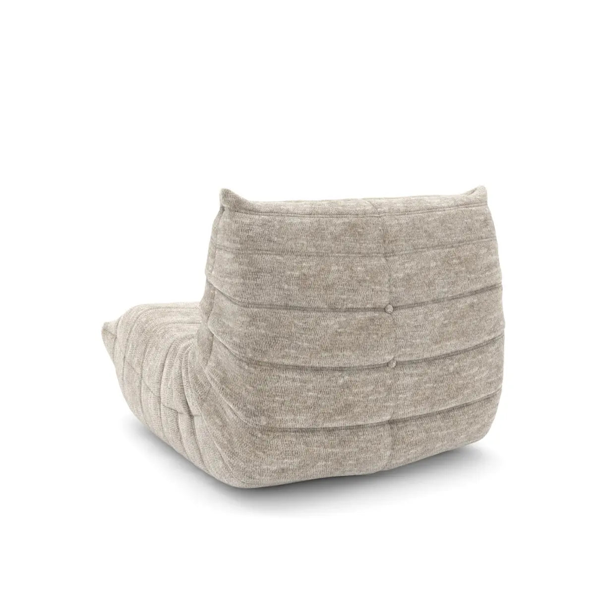 Fauteuil d'appoint Kendall Beige | Design plissé et mousse 60D
