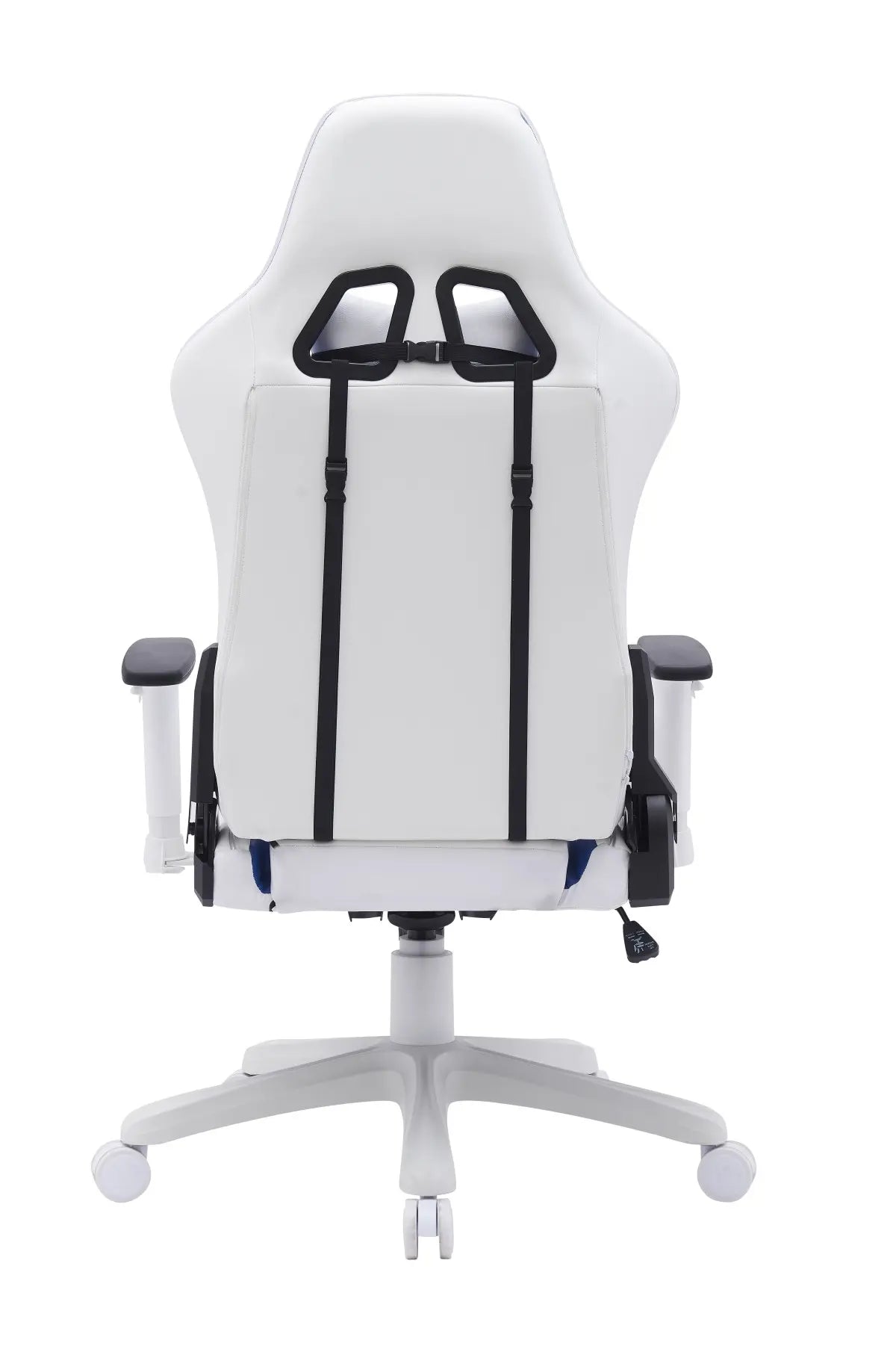 Fauteuil de gaming KMX Blanc/Bleu | Style Racing et Support Lombaire