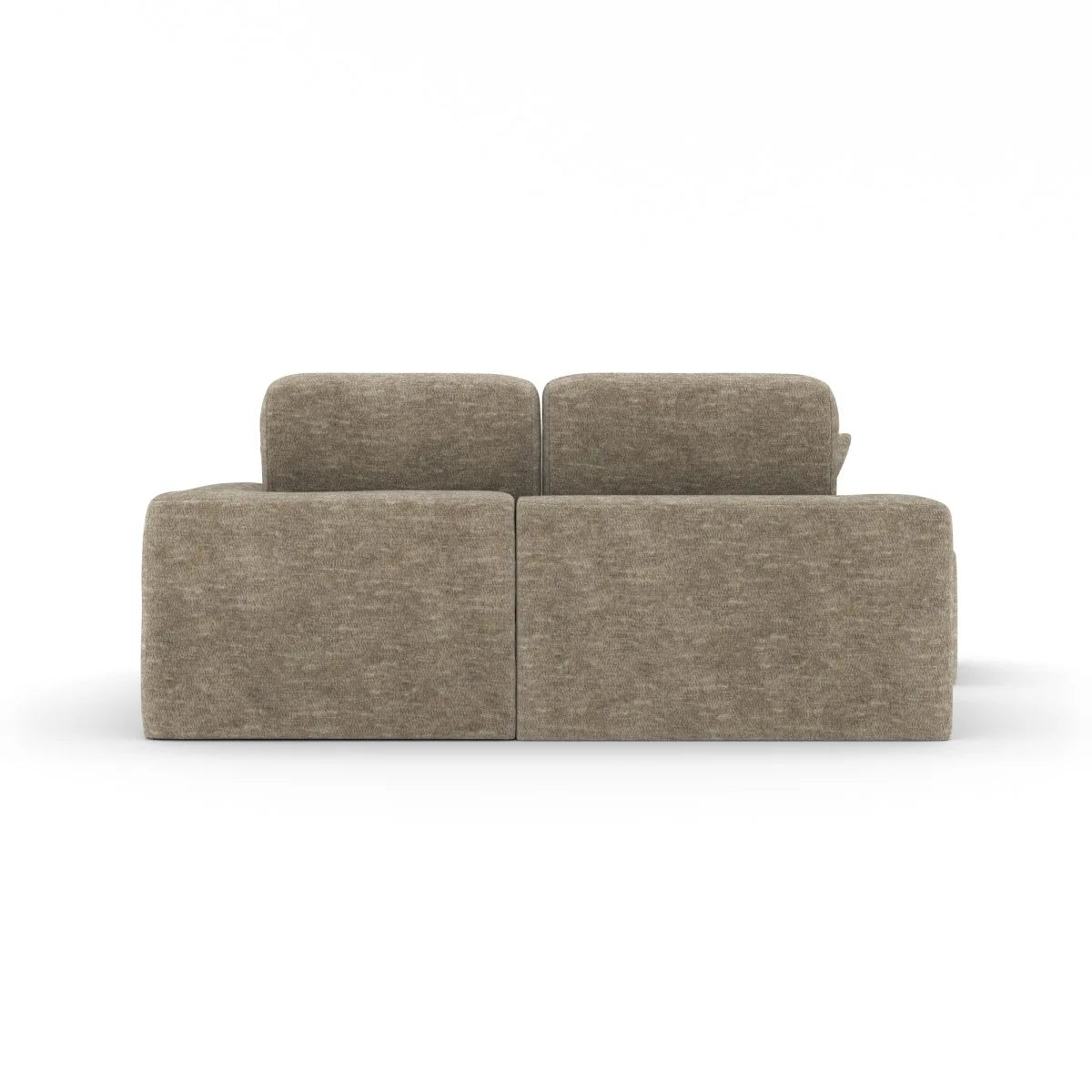 Simone : Sectionnel Taupe Chic avec Ottoman et Ressorts