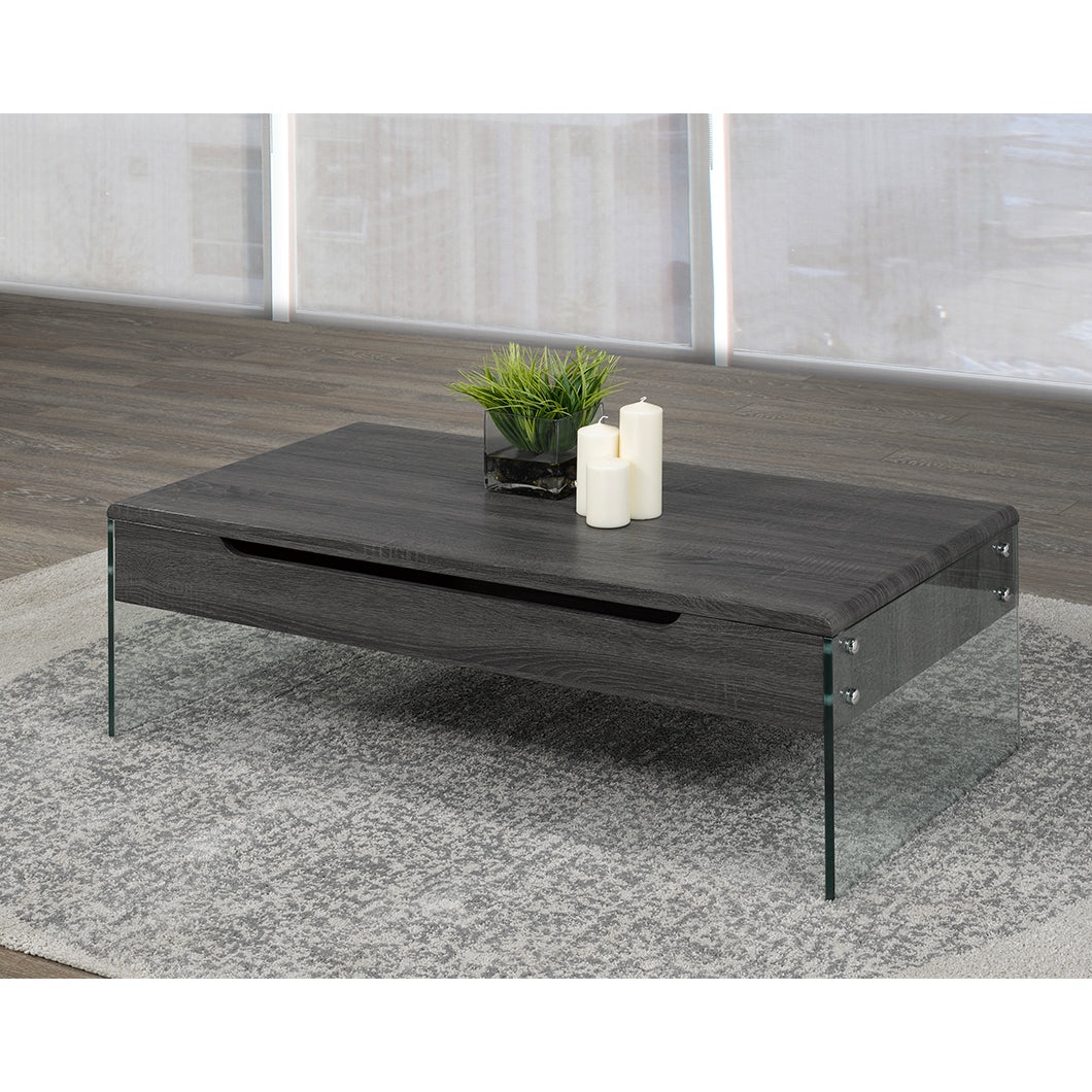 TABLE BASSE - GRIS ( Meuble Mtl )