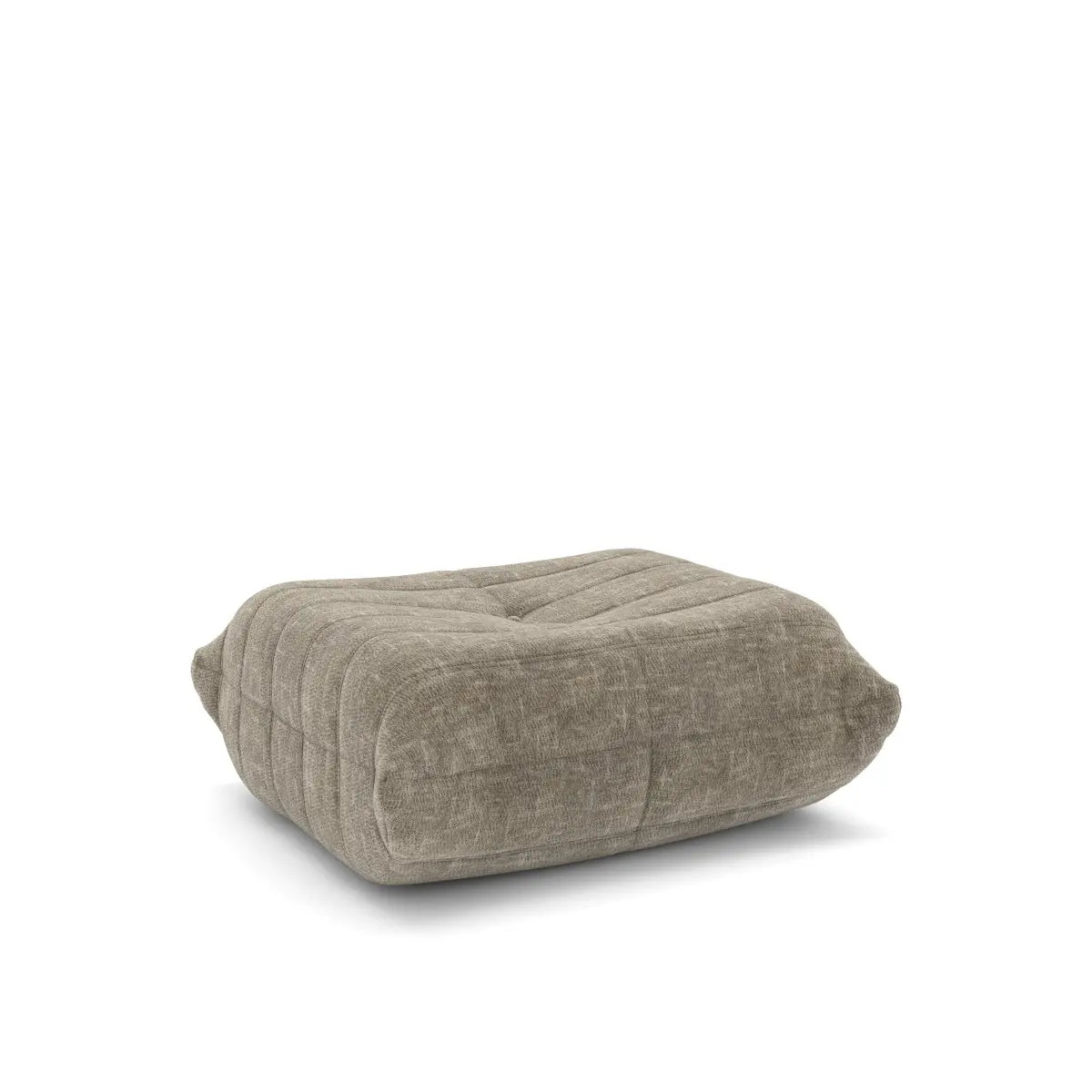 Fauteuil d'appoint Dontae Taupe | Design plissé et mousse 60D