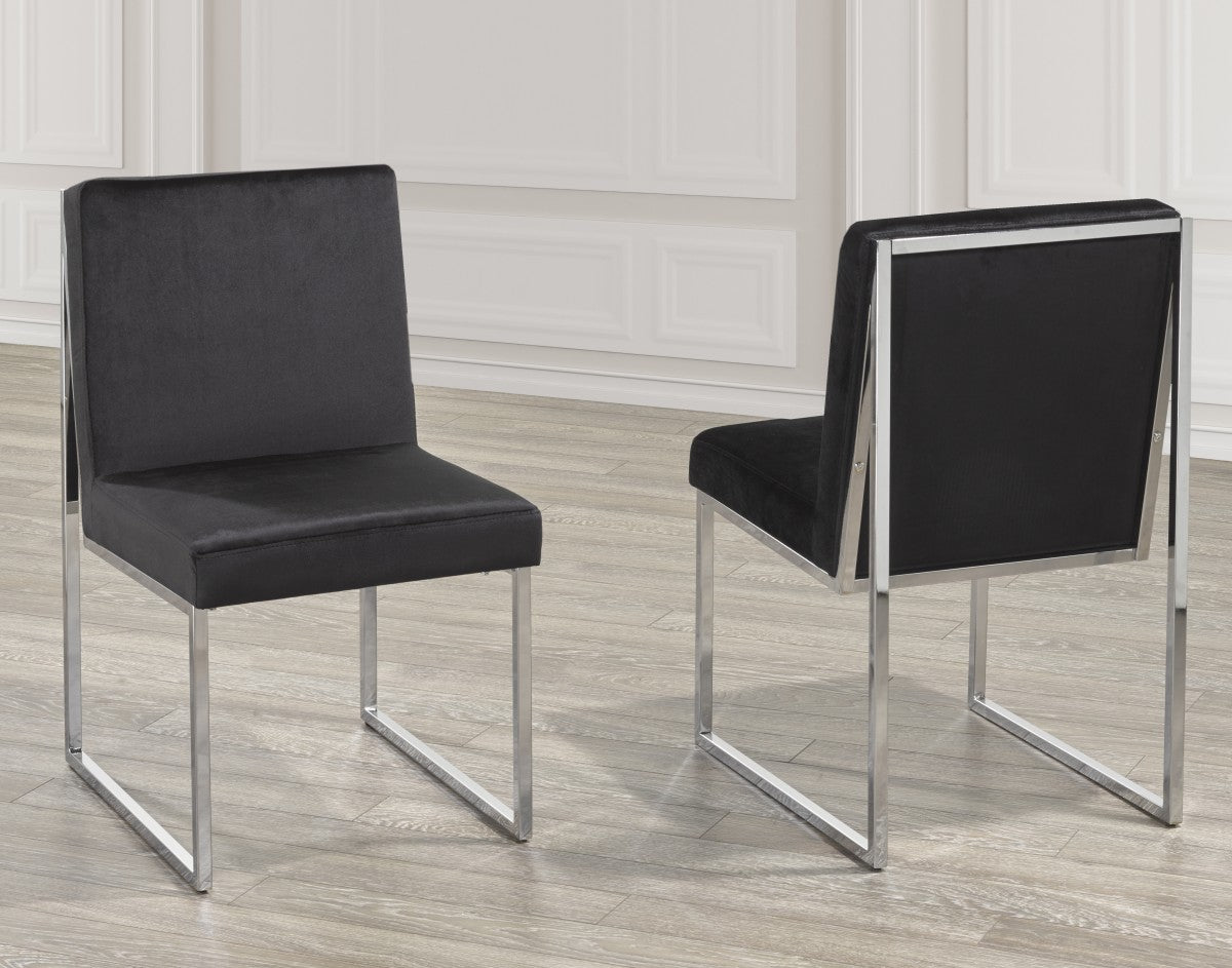CHAISE DE SALLE À MANGER, JEU DE 2 - NOIR ( Meuble Mtl )