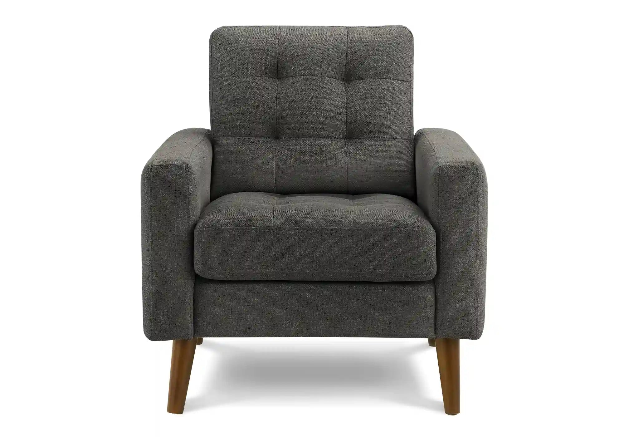 Fauteuil d'Appoint Tissu Gris Foncé 31 po
