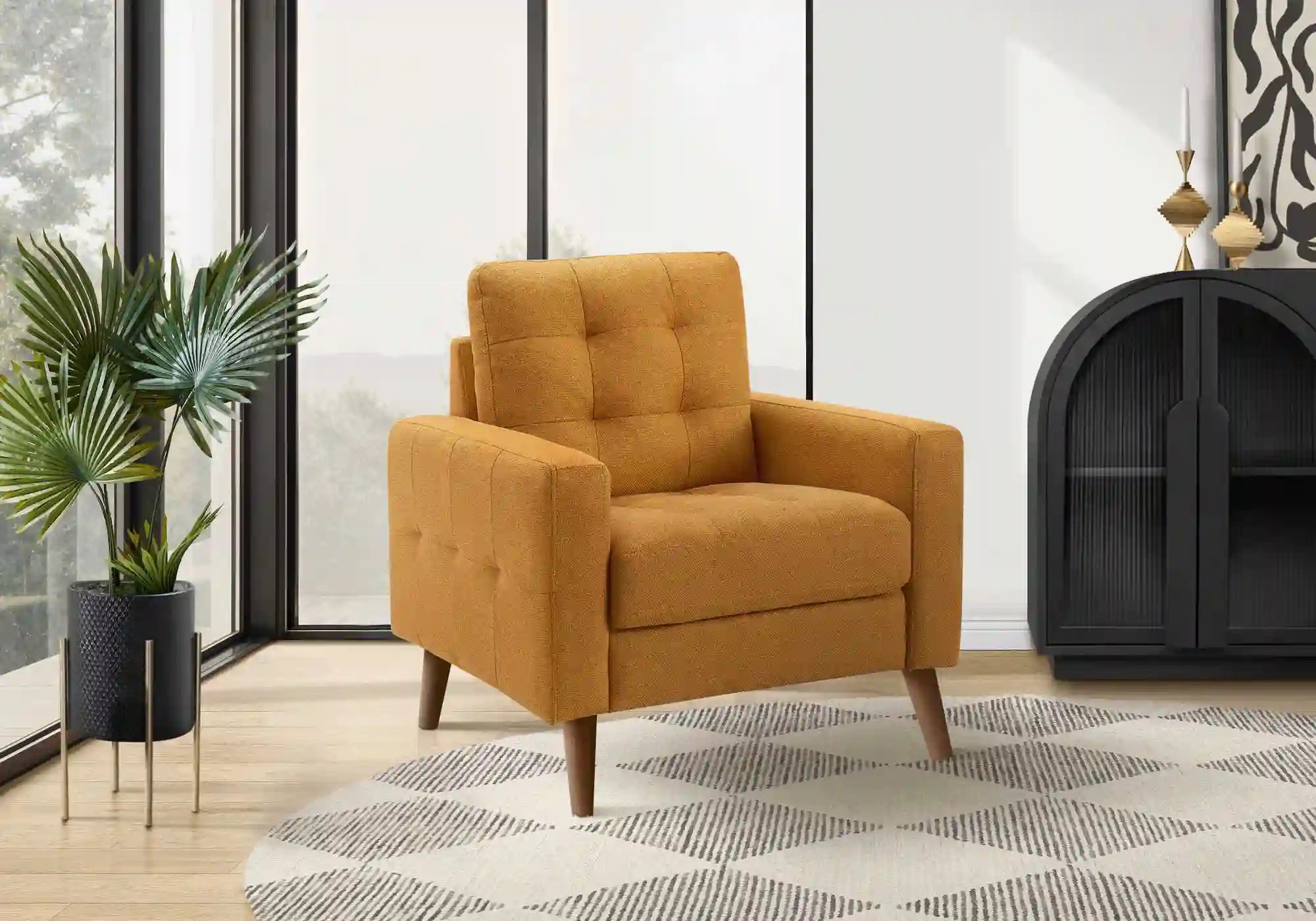 Fauteuil d'Appoint Orange Vibrant 31 po
