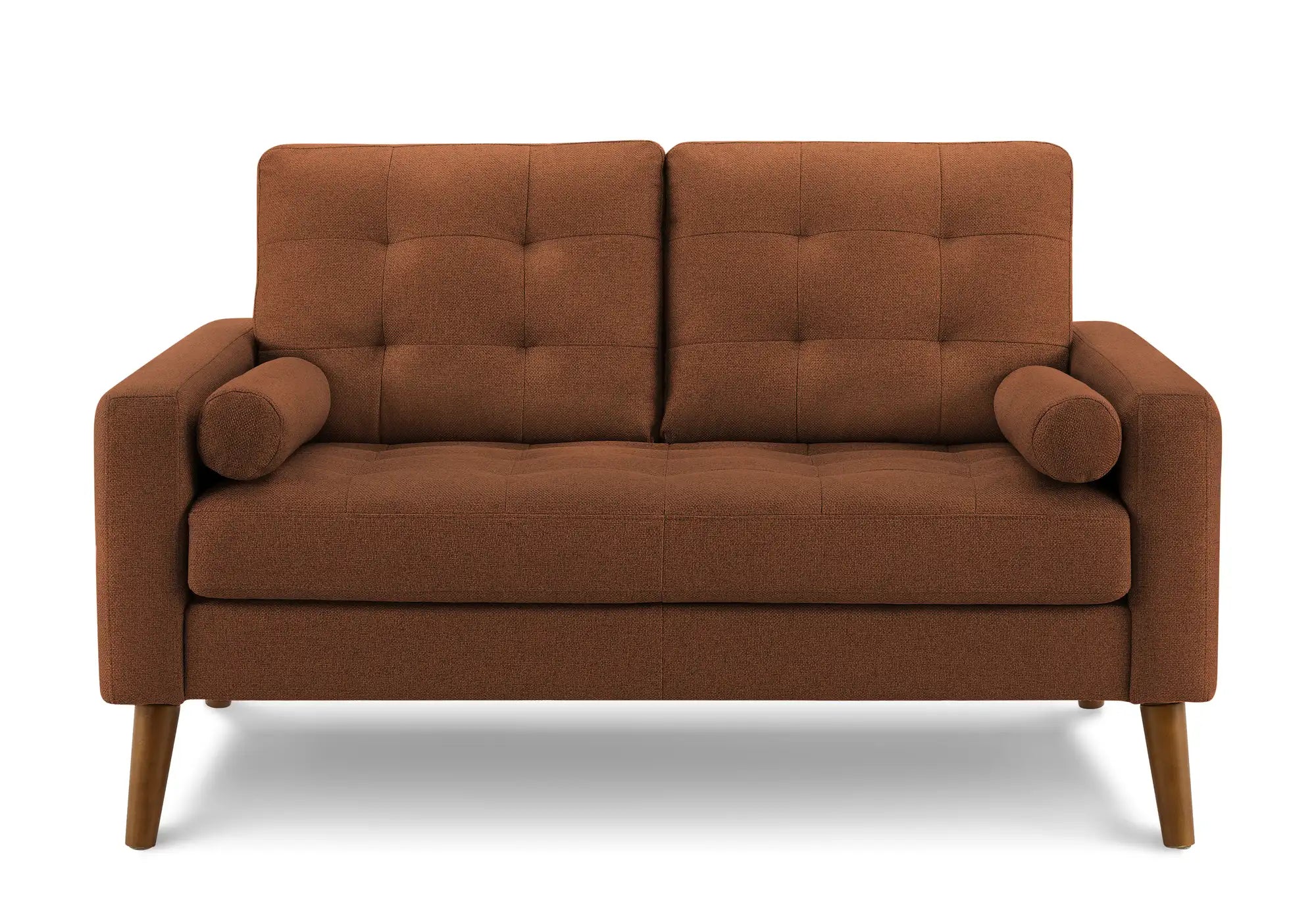 Causeuse 58 po tissu rouille 2 coussins LUMOS-44