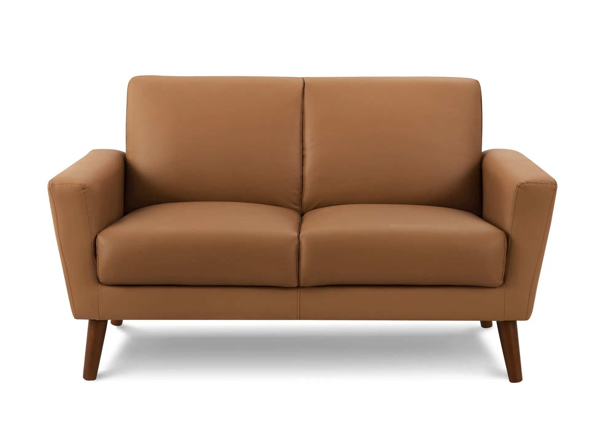 Causeuse 2 places en similicuir cognac 3007-10