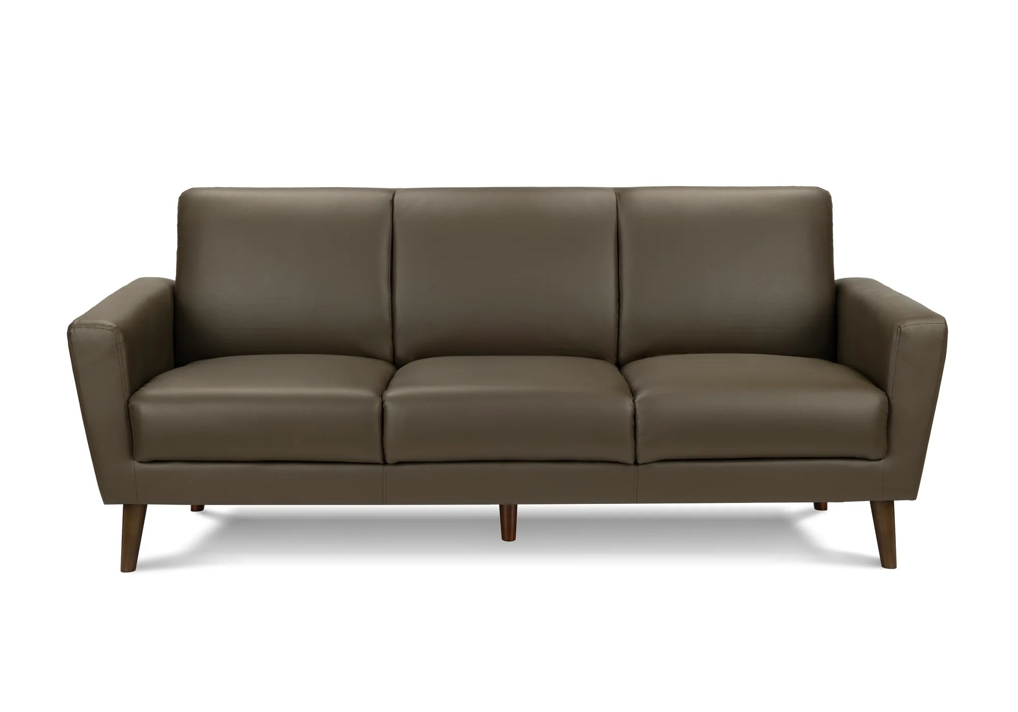 77" Canapé 3 Places simili cuir Brun Moderne et Confortable