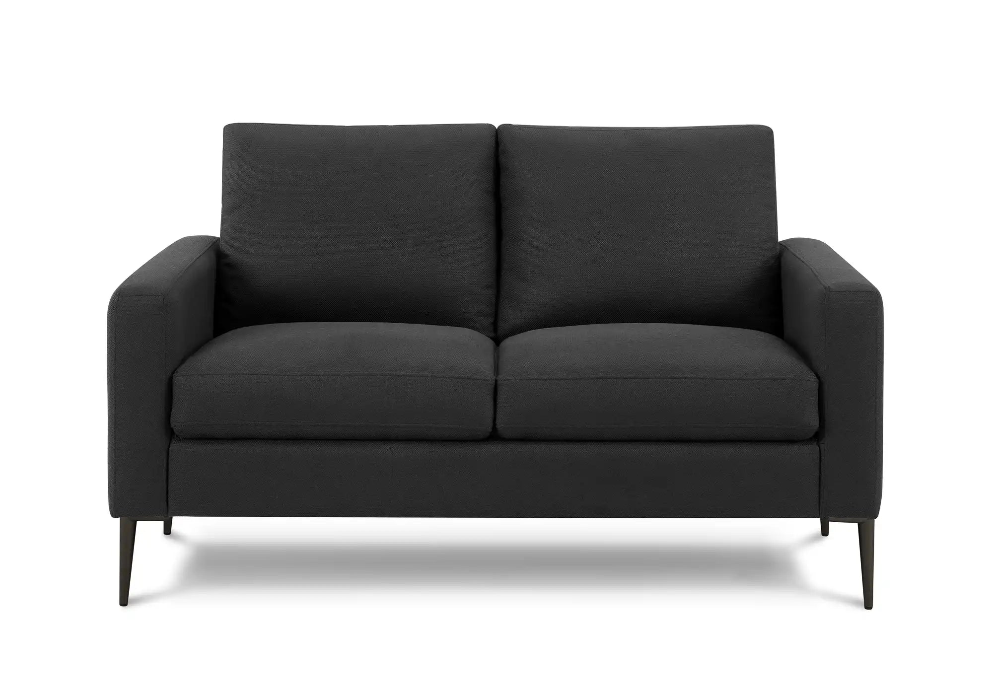 Causeuse Moderne 58 Pouces en Tissu Noir LUMOS-19