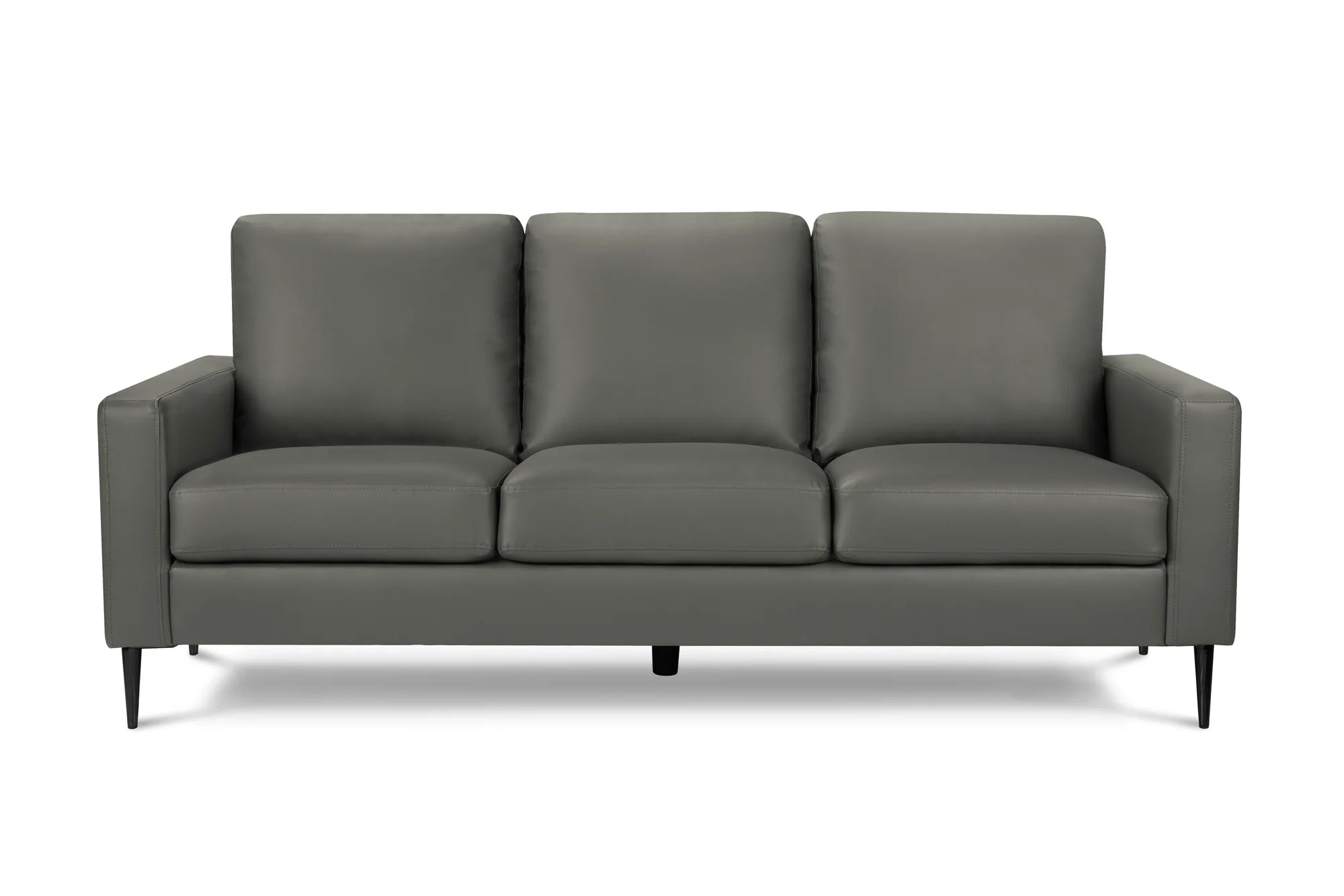 Canapé 3 Places 75" Similicuir Gris Confortable