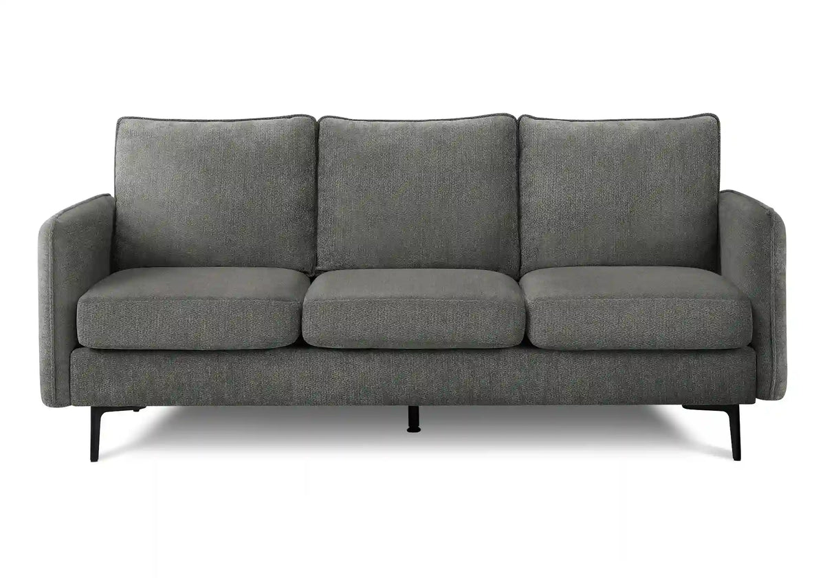 Monarch Canapé 3 Places en Tissu Gris 76"