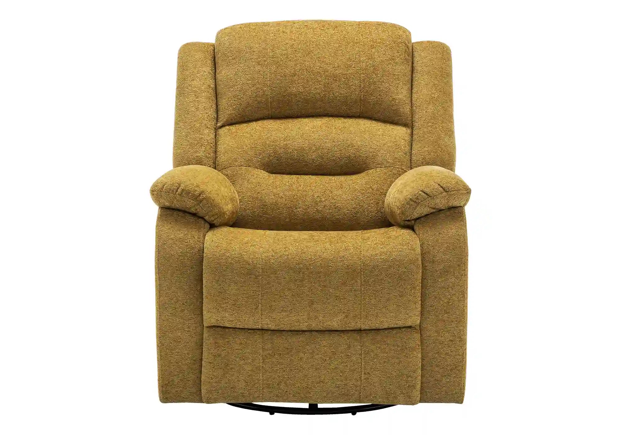 Fauteuil Inclinable Électrique Jaune Doré Berçant Pivotant avec USB