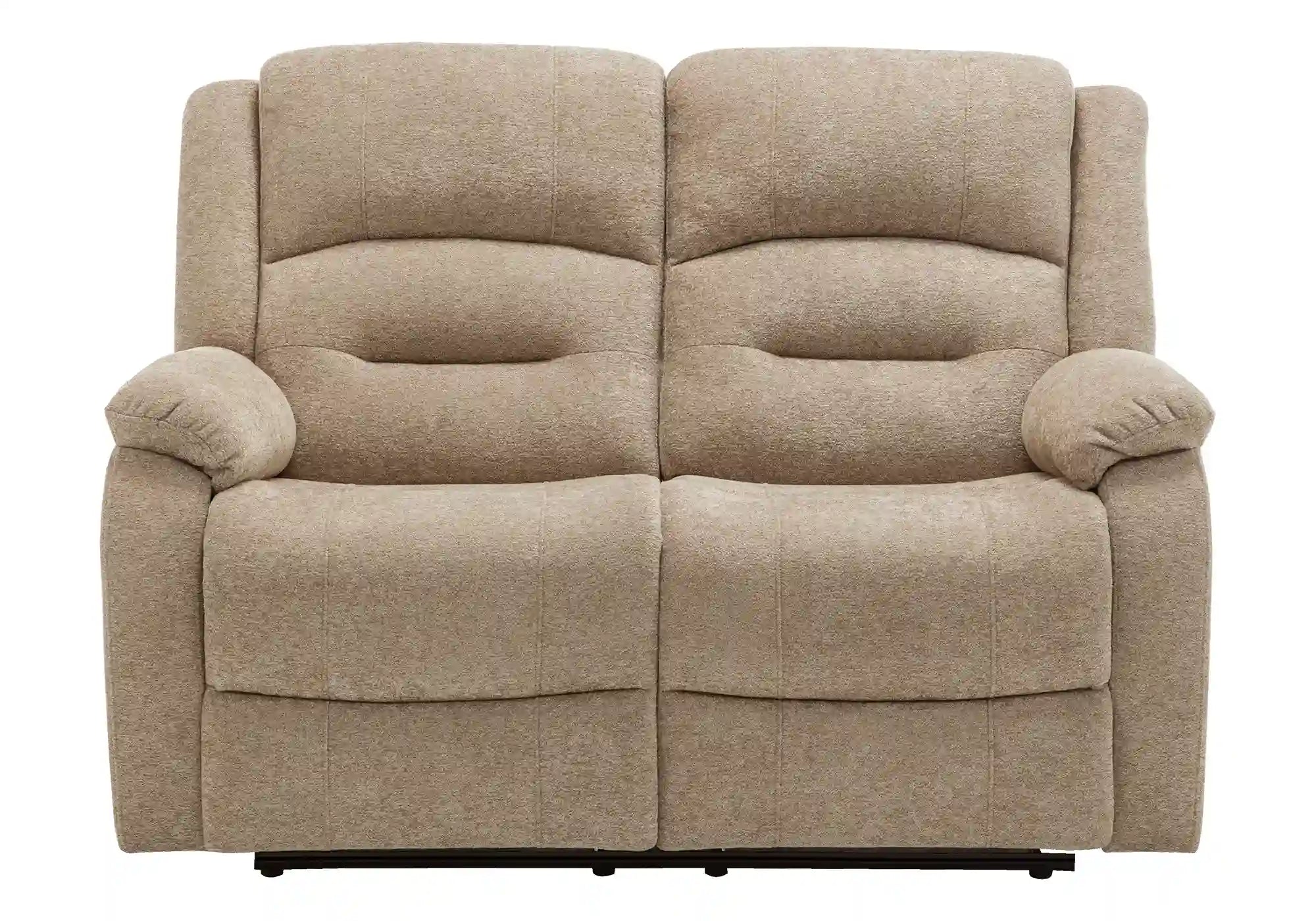 Causeuse Inclinable Électrique Beige Tissu Doux avec Ports USB